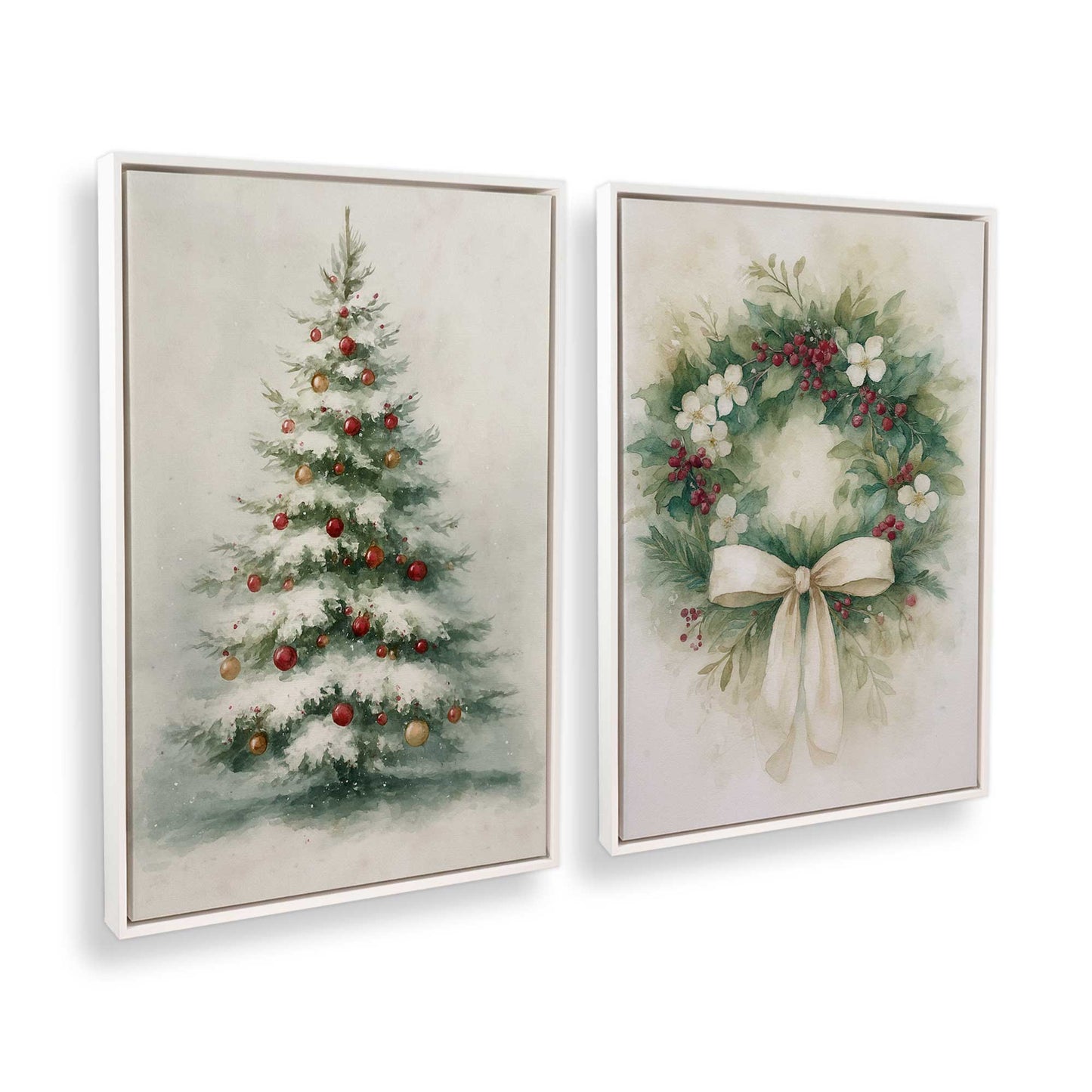 [Color:Opaque White], Picture of art in a White frame at an angle