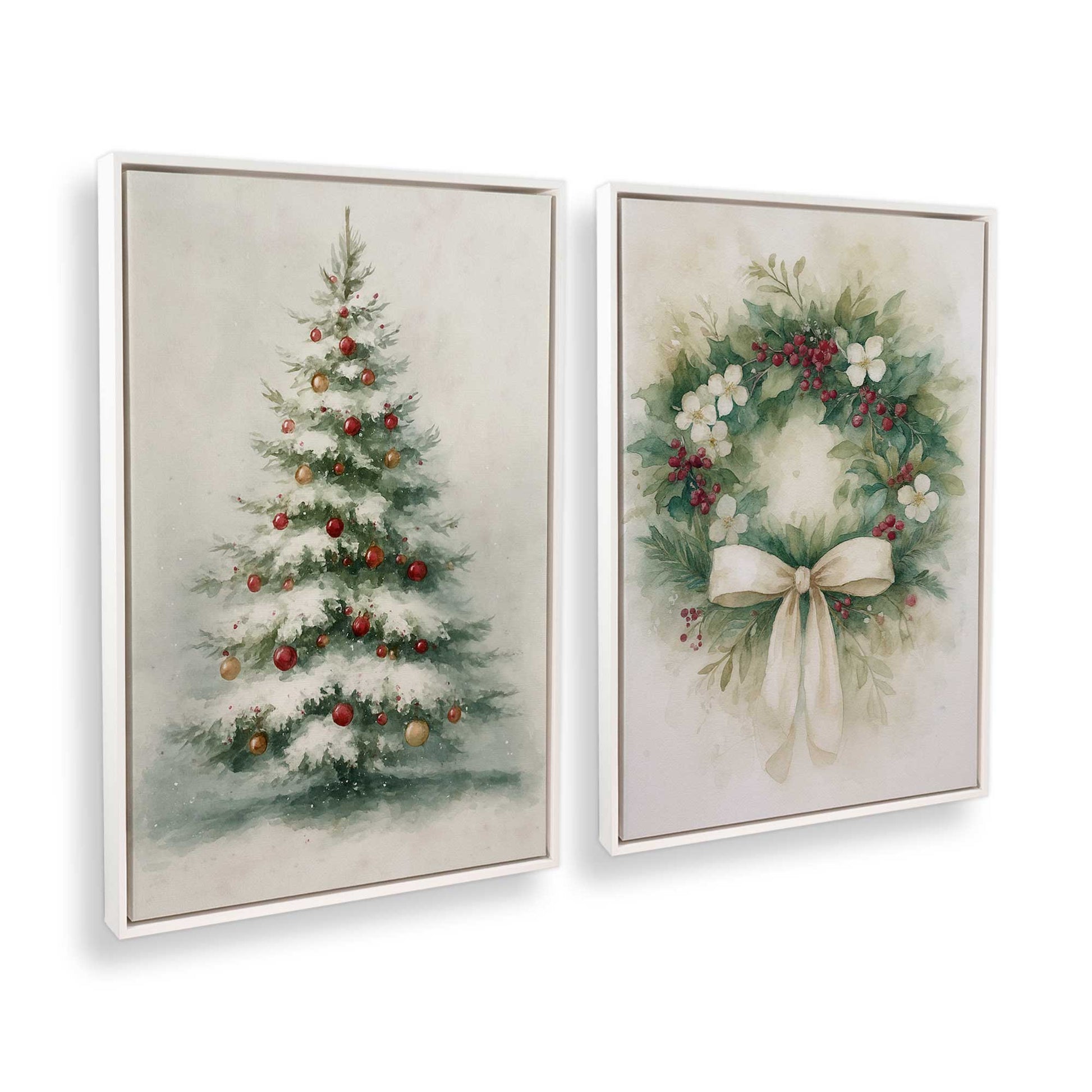 [Color:Opaque White], Picture of art in a White frame at an angle