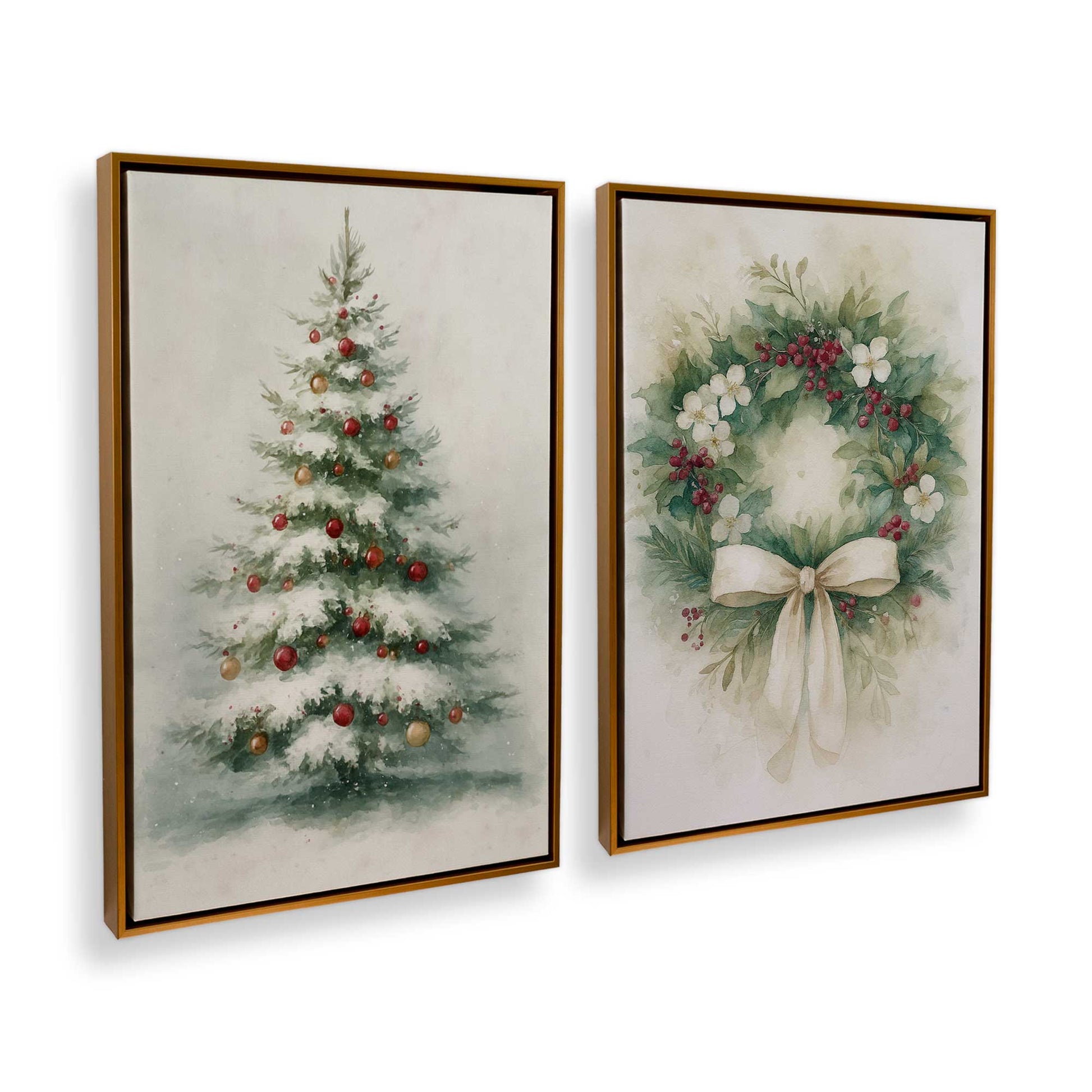 [Color:Polished Gold], Picture of art in a Polished Gold frame at an angle