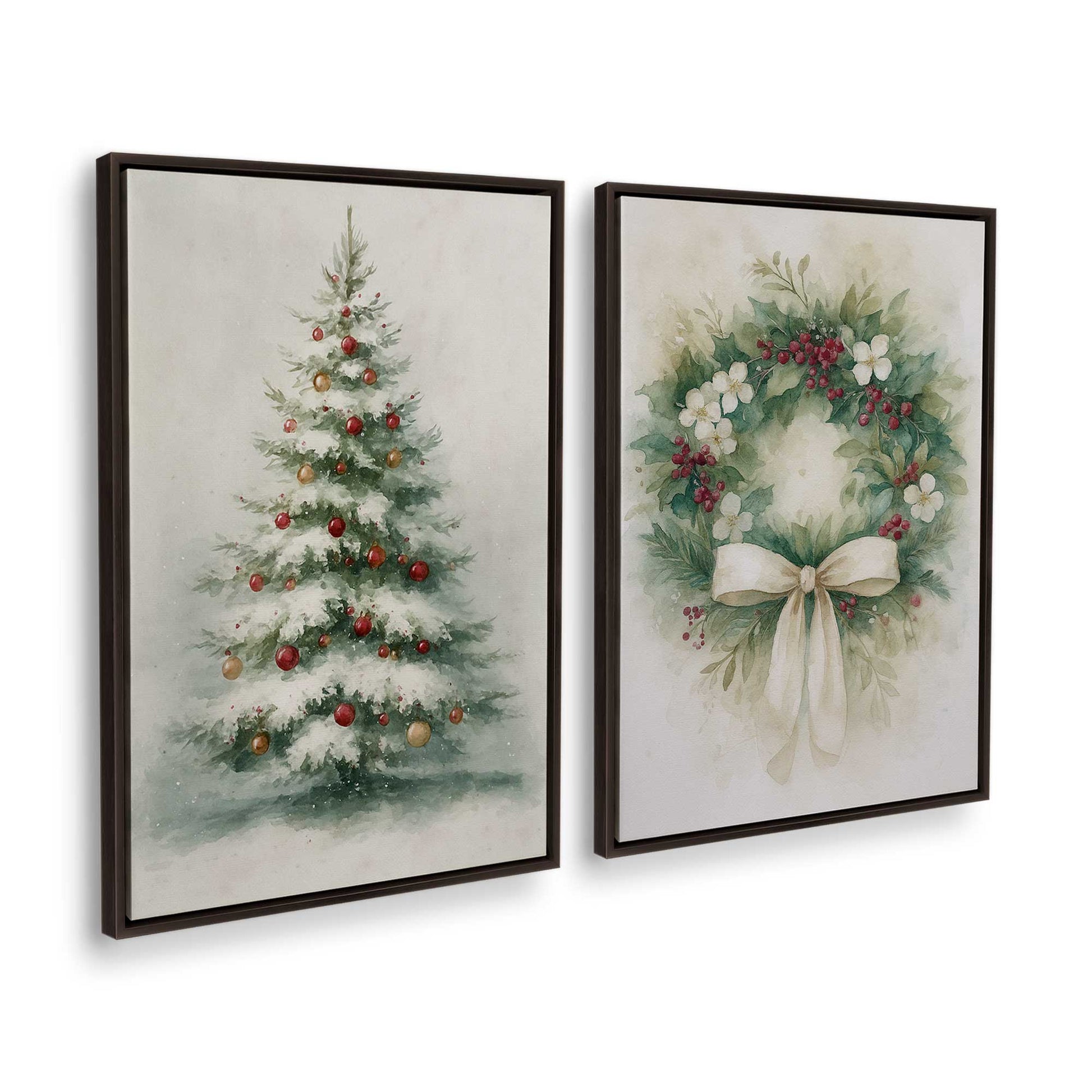 [Color:Espresso], Picture of art in a Espresso frame at an angle