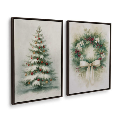 [Color:Espresso], Picture of art in a Espresso frame at an angle