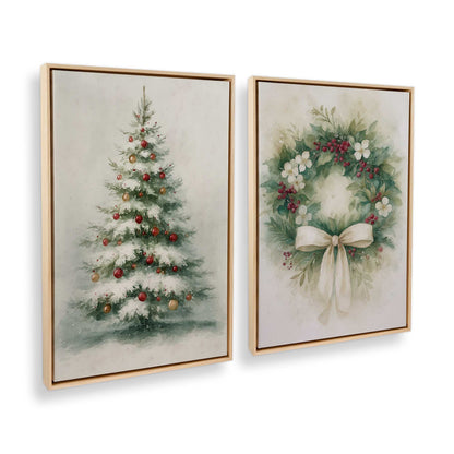 [Color:American Maple], Picture of art in a American Maple frame at an angle