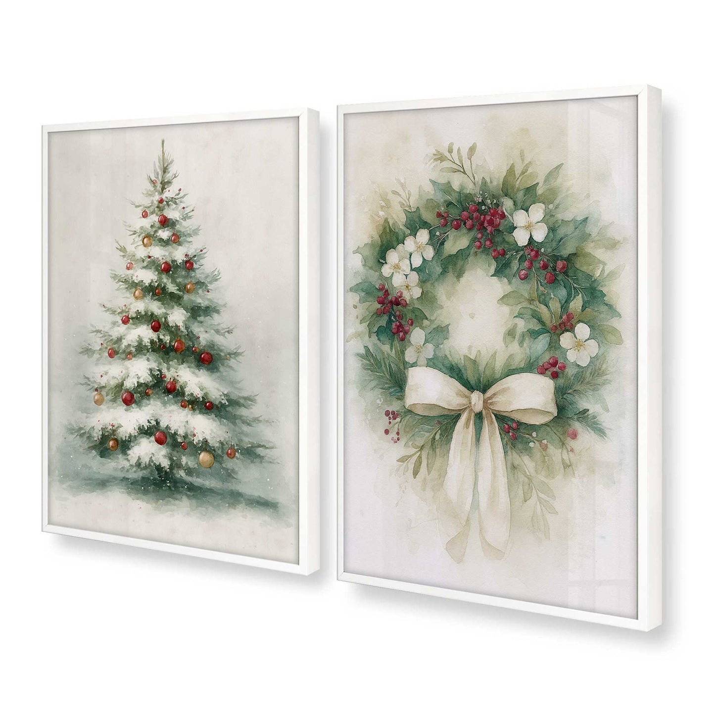 [Color:Opaque White], Picture of art in a Opaque White frame at an angle