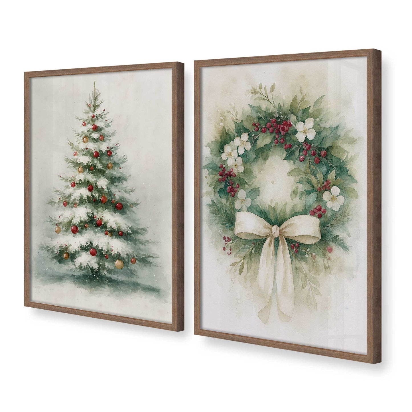 [Color:Walnut], Picture of art in a Walnut frame at an angle