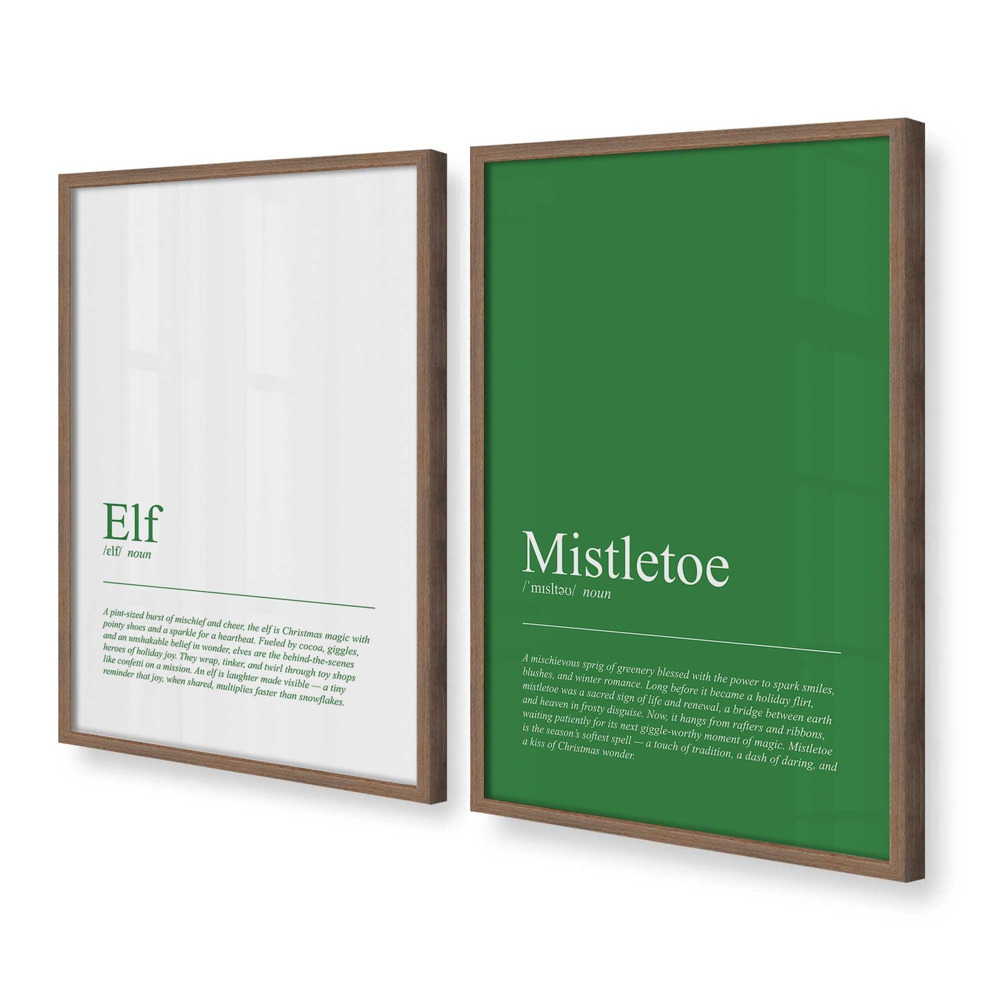 [Color:Walnut], Picture of art in a Walnut frame at an angle