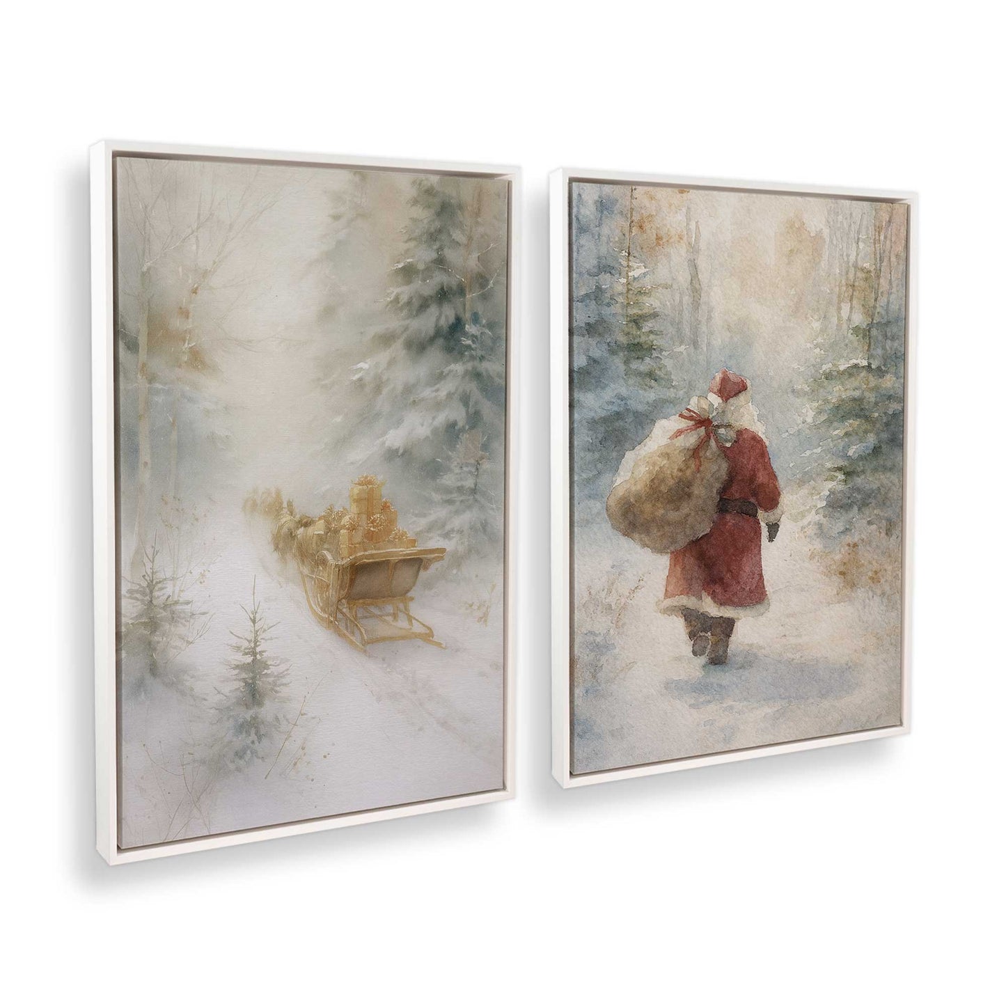 [Color:Opaque White], Picture of art in a White frame at an angle