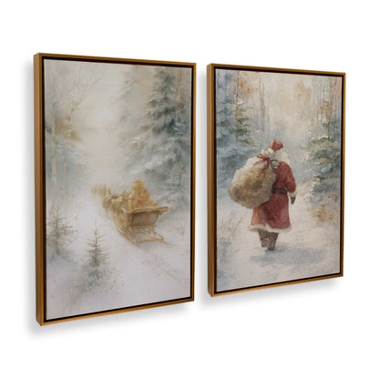 [Color:Polished Gold], Picture of art in a Polished Gold frame at an angle