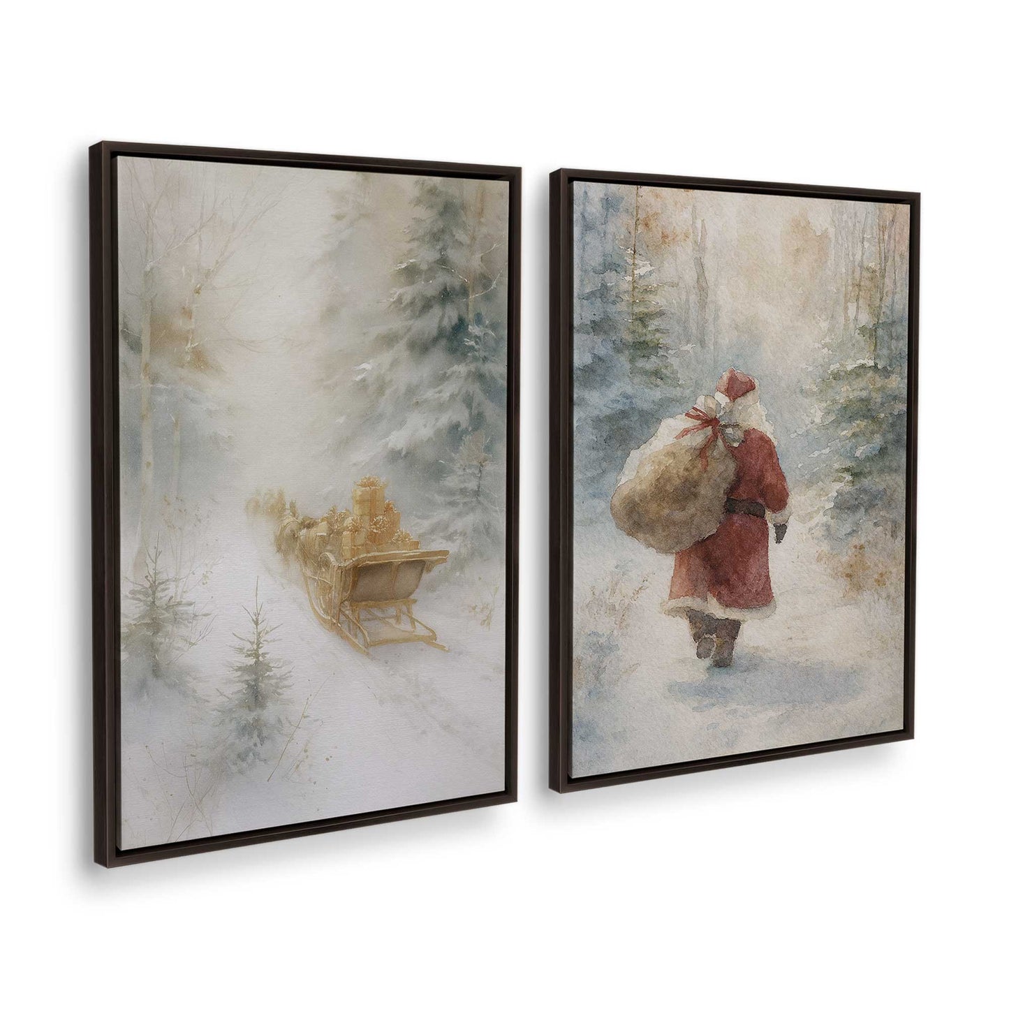 [Color:Espresso], Picture of art in a Espresso frame at an angle