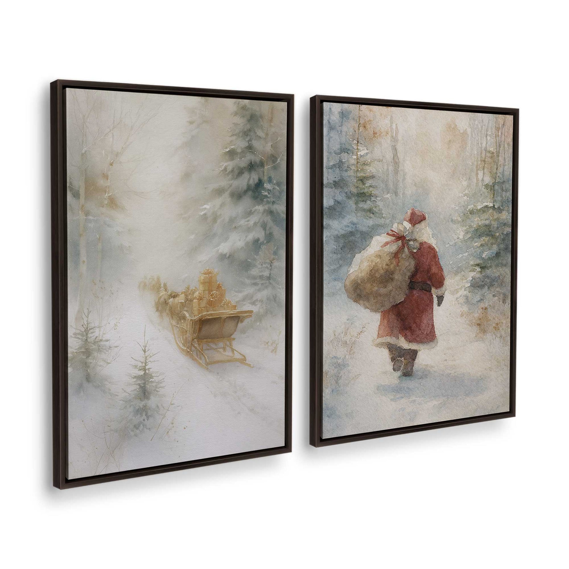 [Color:Espresso], Picture of art in a Espresso frame at an angle