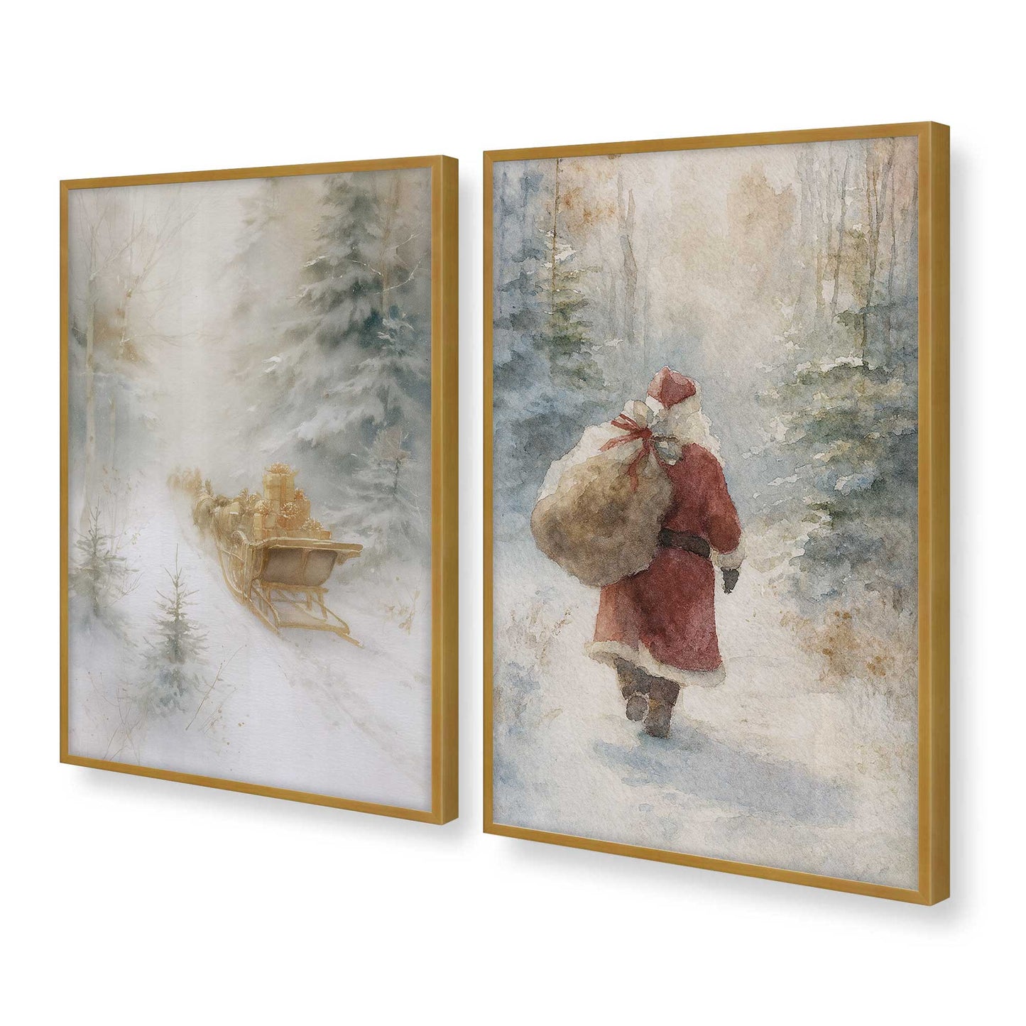 [Color:Polished Gold], Picture of art in a Polished Gold frame at an angle