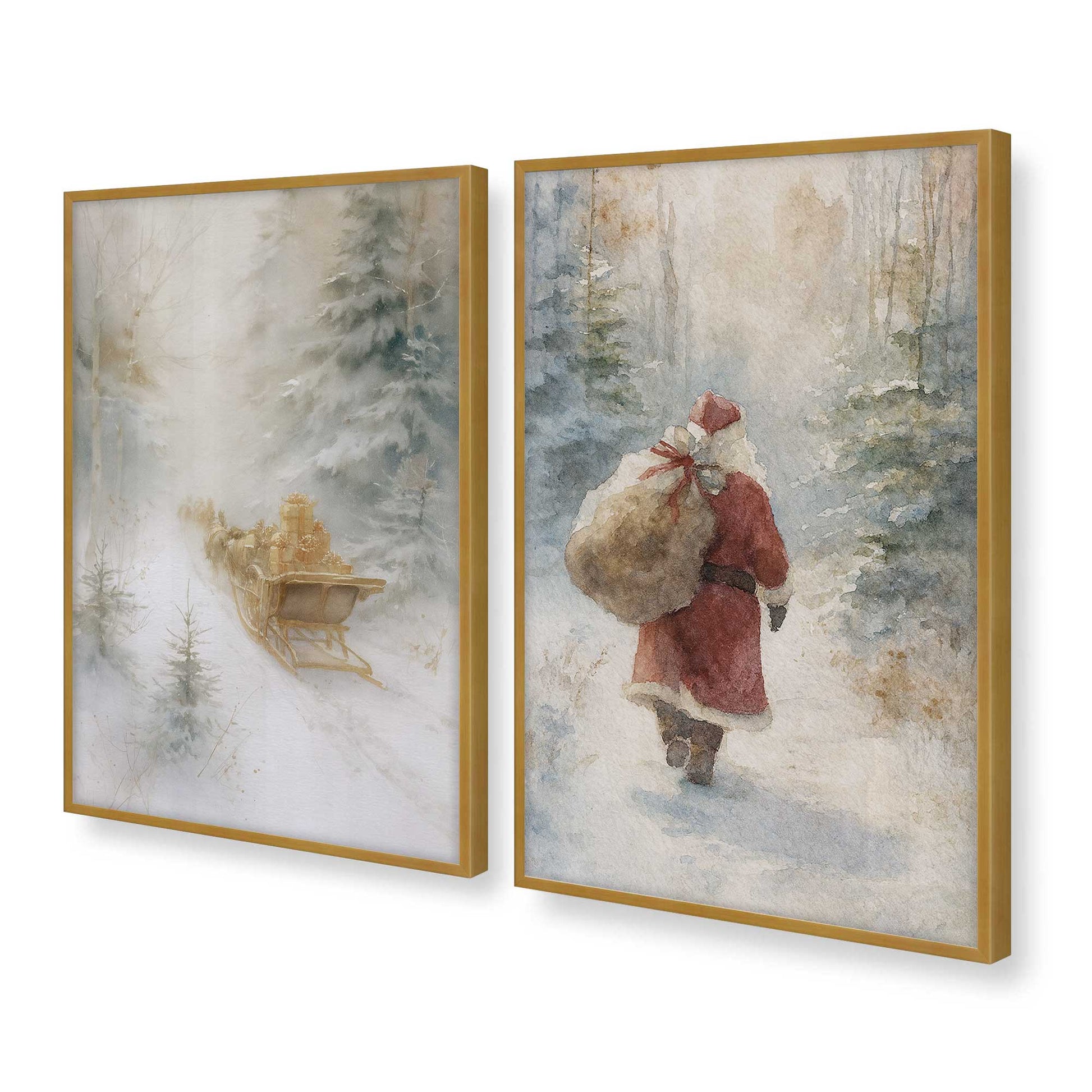 [Color:Polished Gold], Picture of art in a Polished Gold frame at an angle