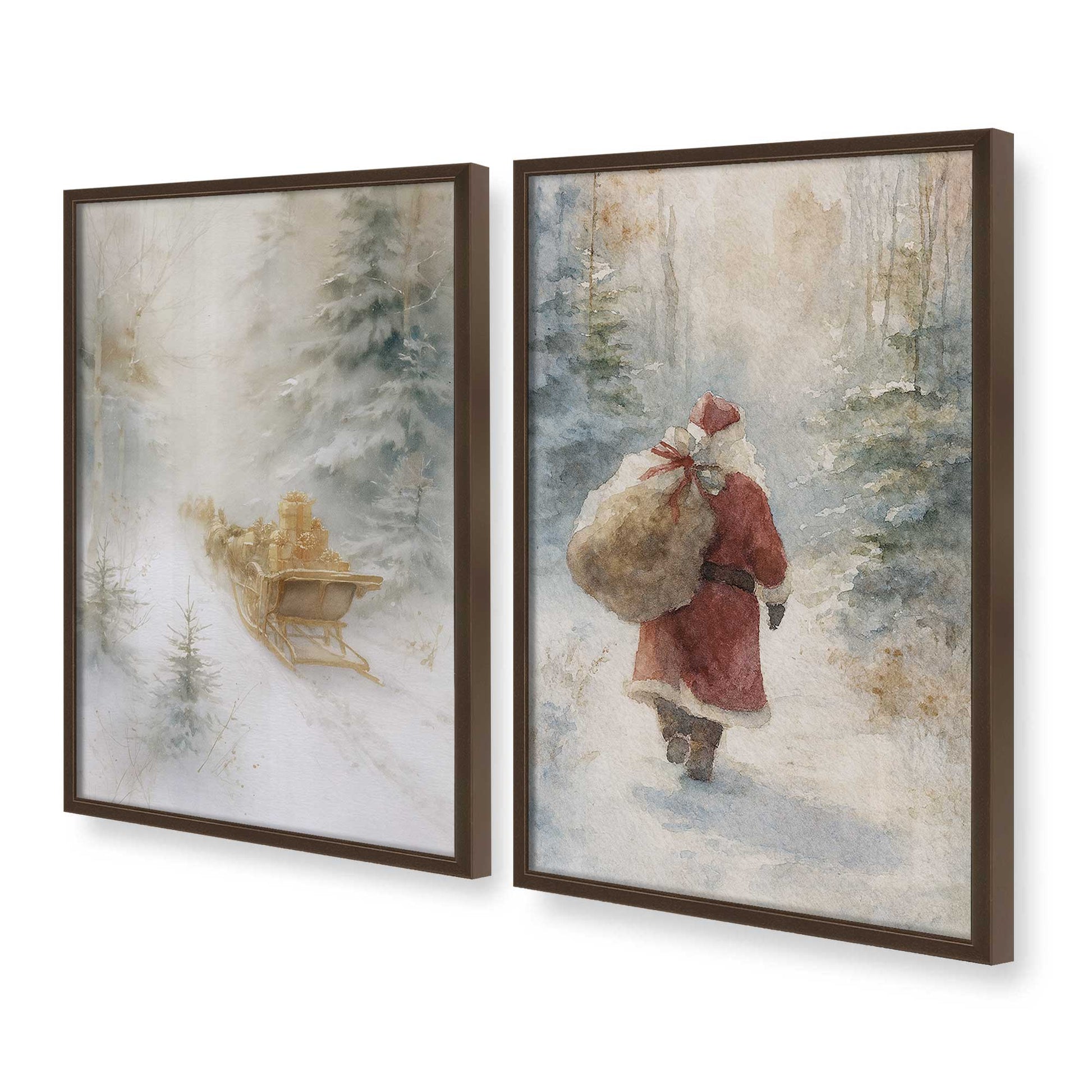 [Color:Belvinder Brown], Picture of art in a Belvinder Brown frame at an angle