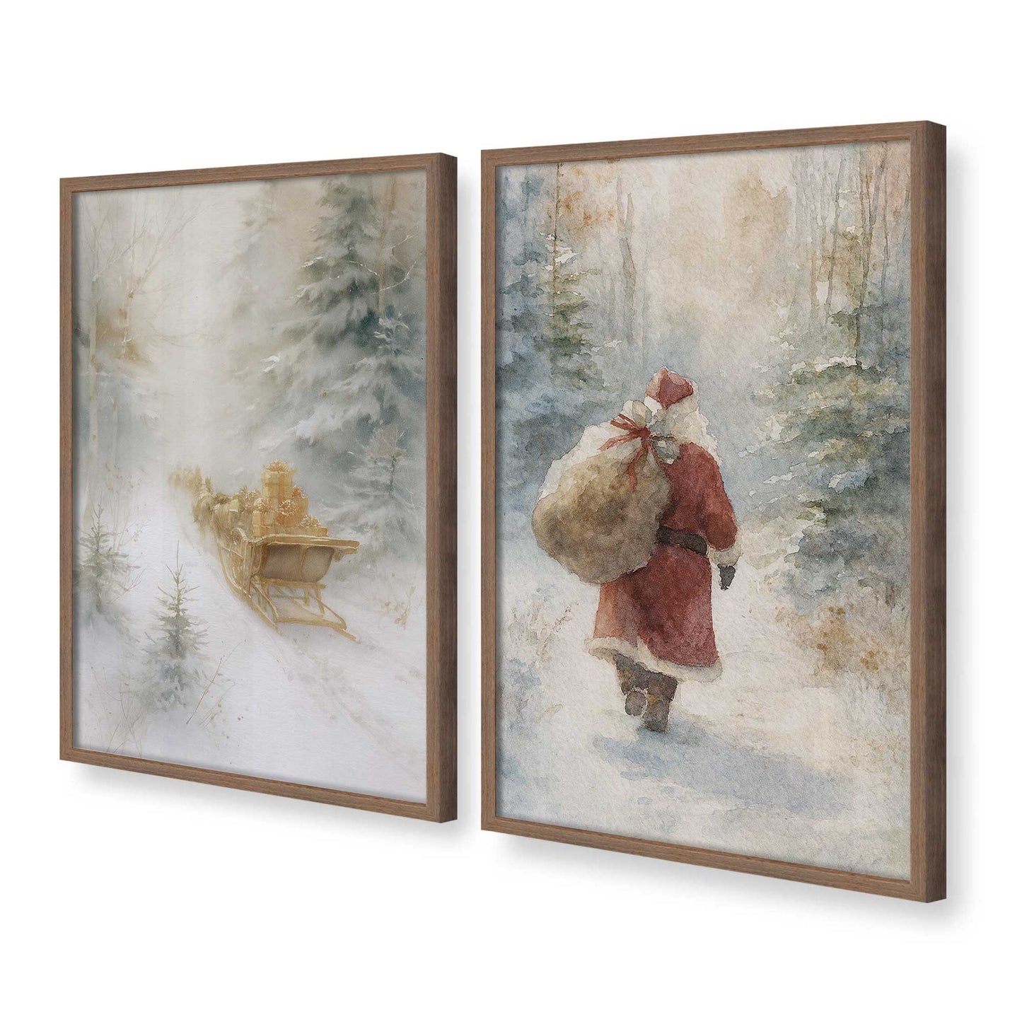 [Color:Walnut], Picture of art in a Walnut frame at an angle