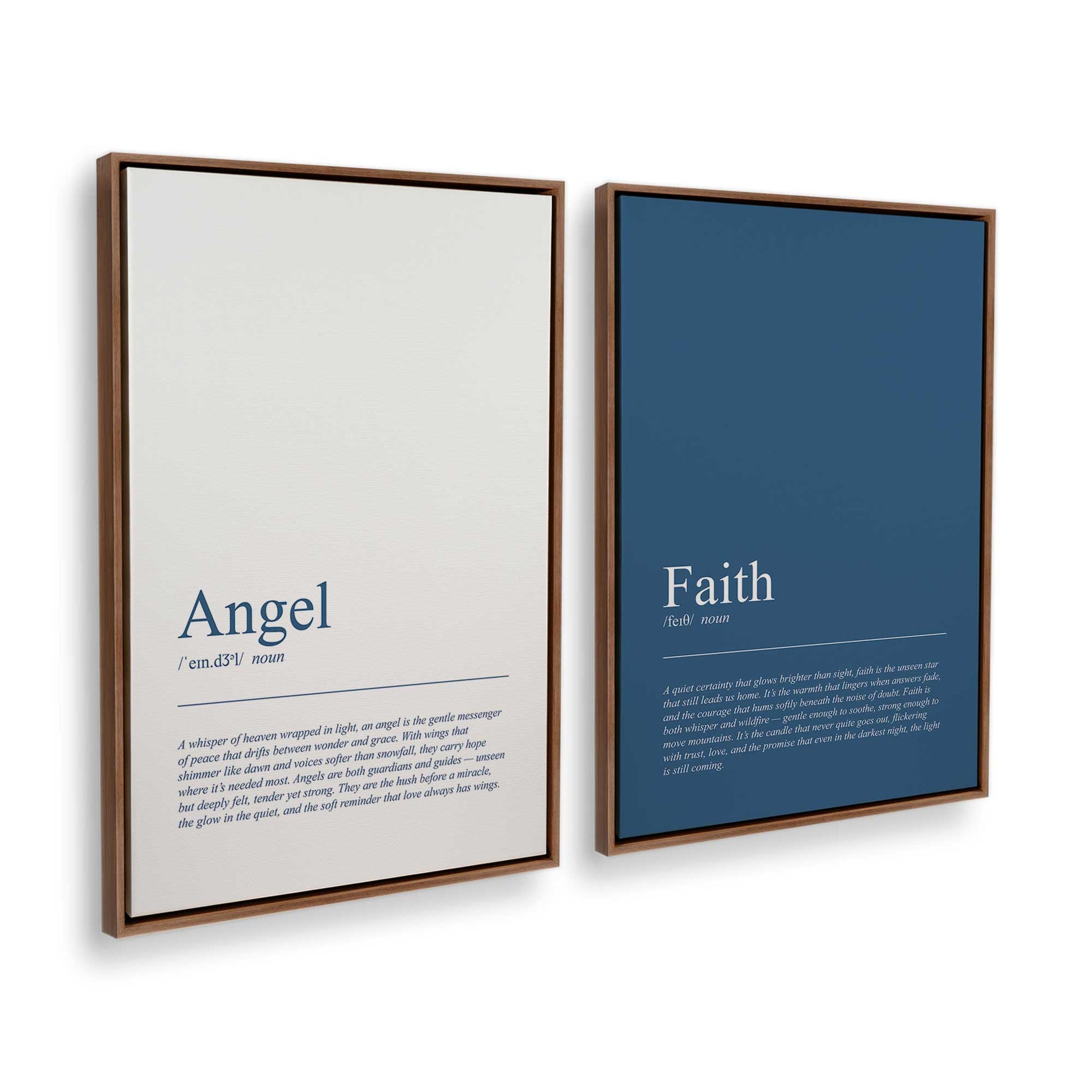 [Color:Walnut], Picture of art in a Walnut frame at an angle