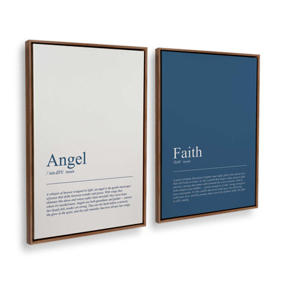 [Color:Walnut], Picture of art in a Walnut frame at an angle