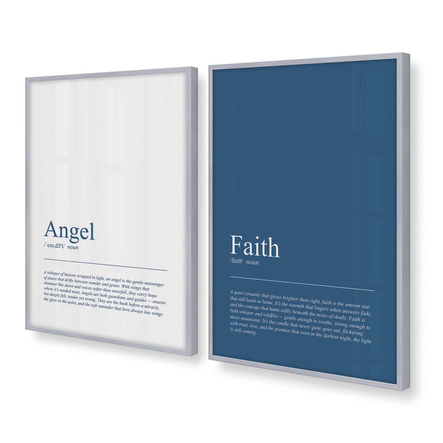 [Color:Polished Chrome], Picture of art in a Polished Chrome frame at an angle