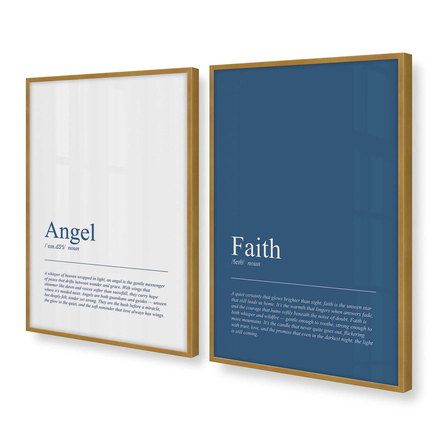 [Color:Polished Gold], Picture of art in a Polished Gold frame at an angle