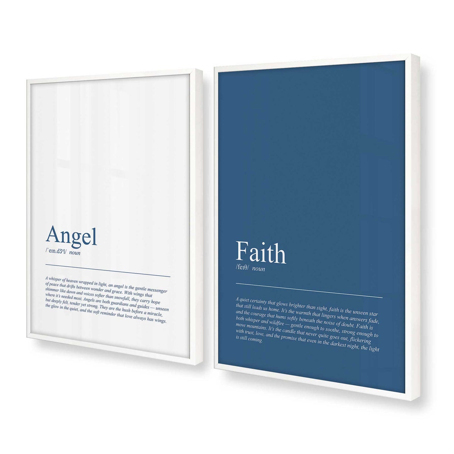 [Color:Opaque White], Picture of art in a Opaque White frame at an angle