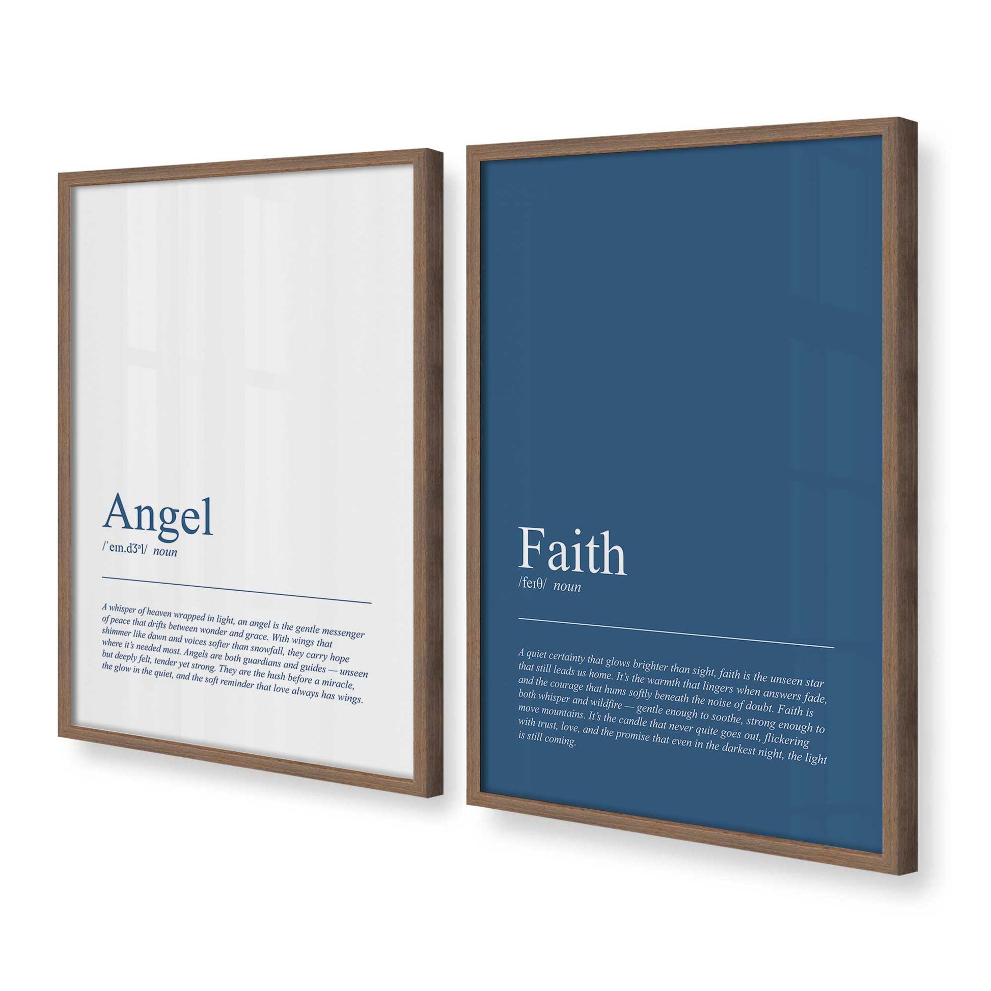 [Color:Walnut], Picture of art in a Walnut frame at an angle