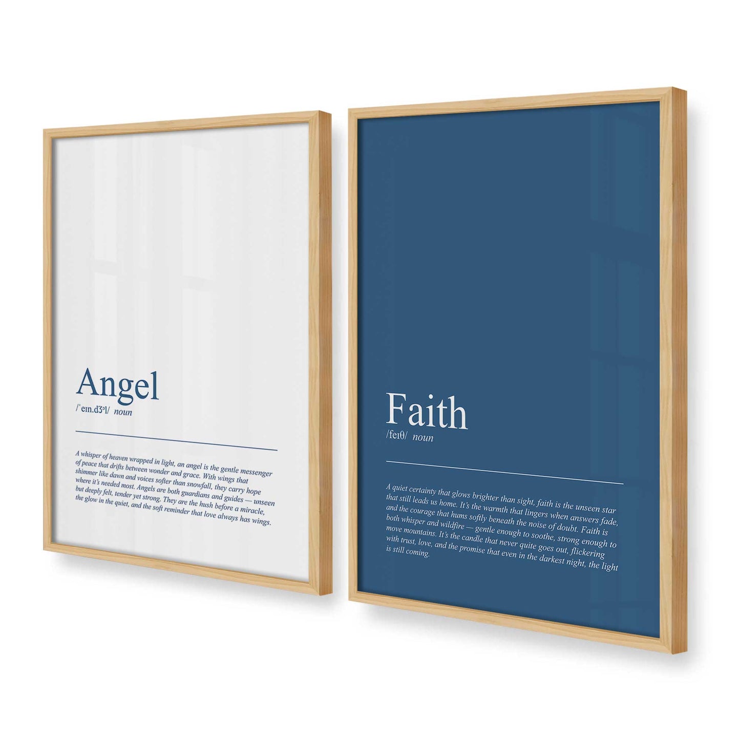 [Color:American Maple], Picture of art in a American Maple frame at an angle