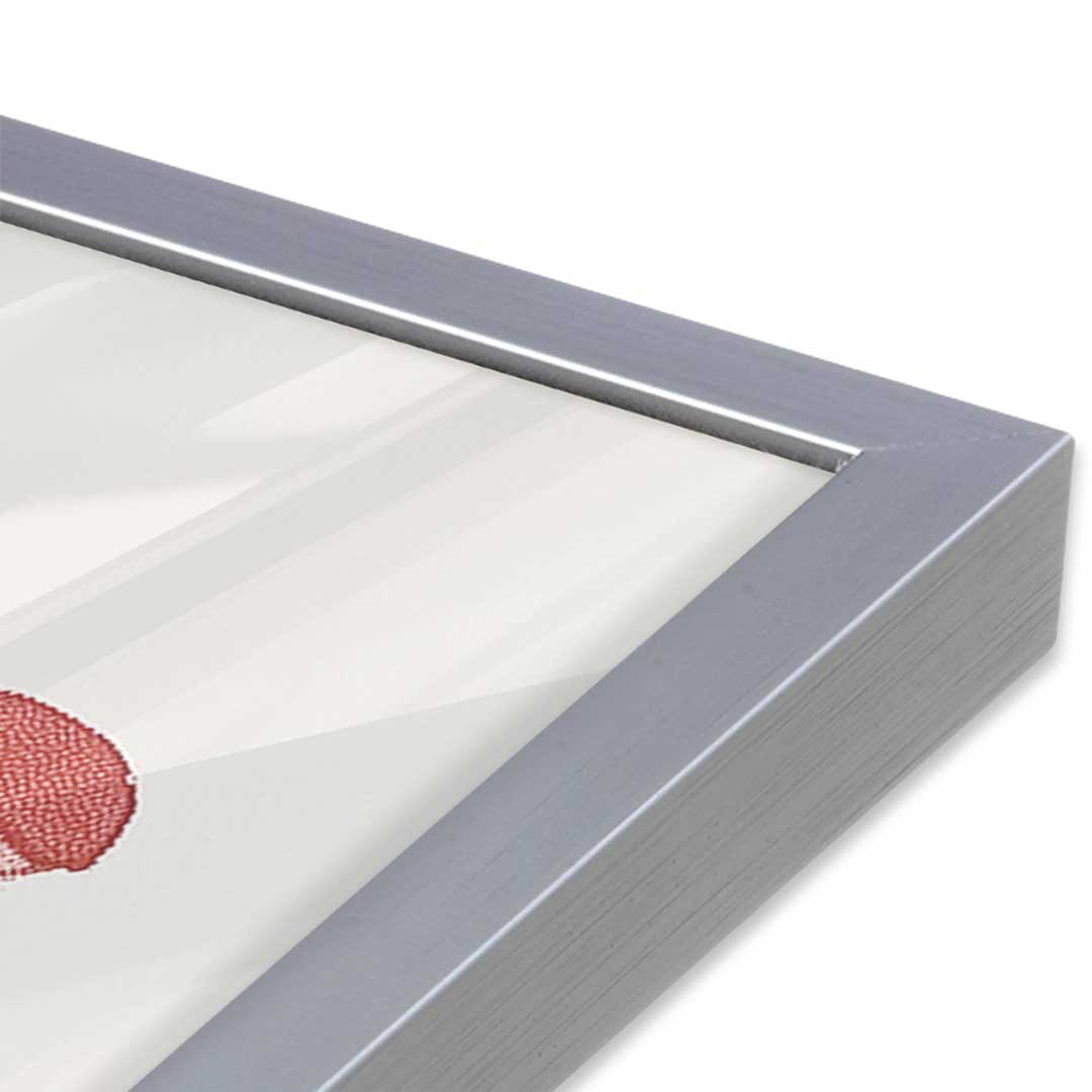 [Color:Polished Chrome], Picture of art in a Polished Chrome frame of the corner