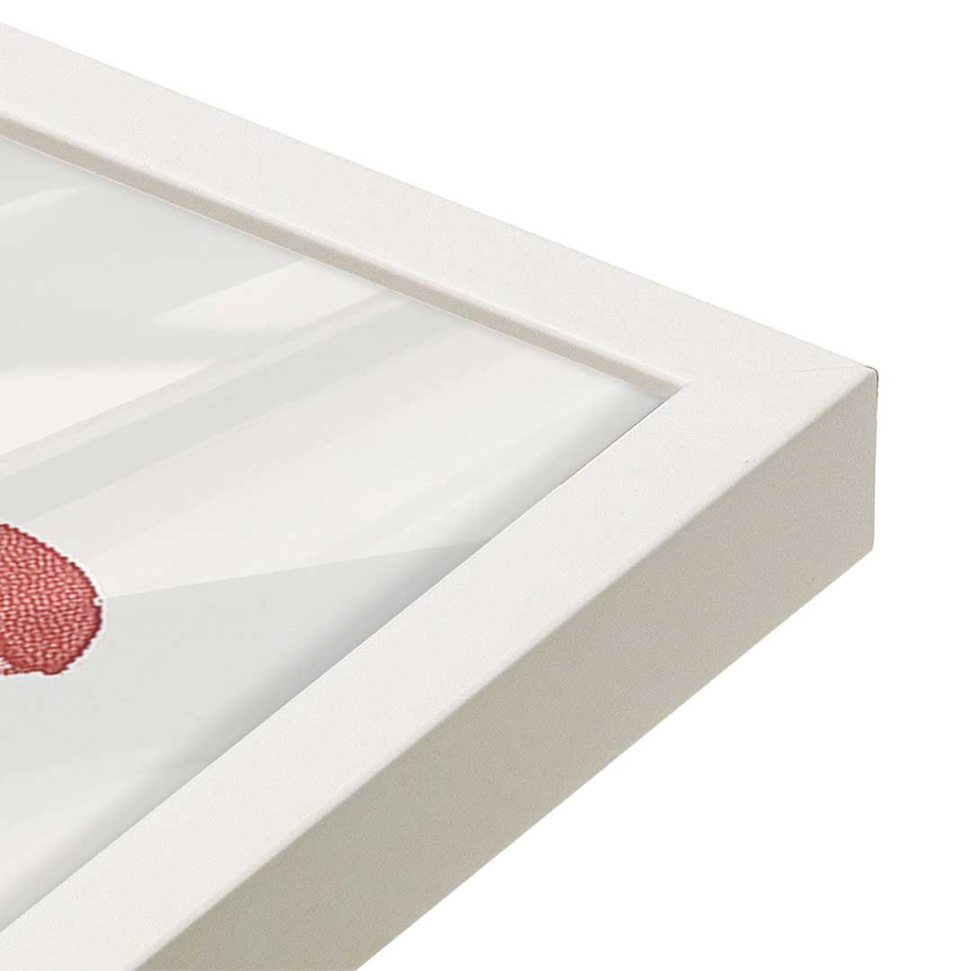 [Color:Opaque White], Picture of art in a Opaque White frame of the corner