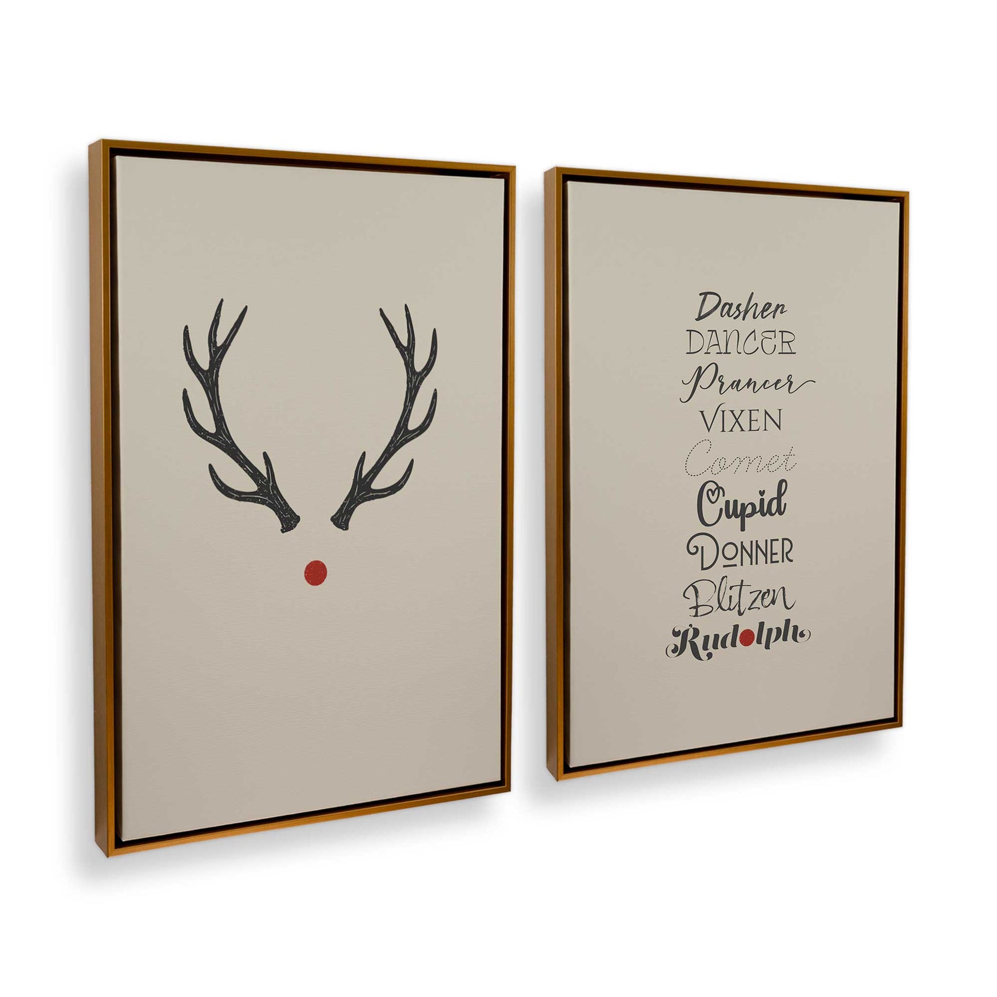 [Color:Polished Gold], Picture of art in a Polished Gold frame at an angle