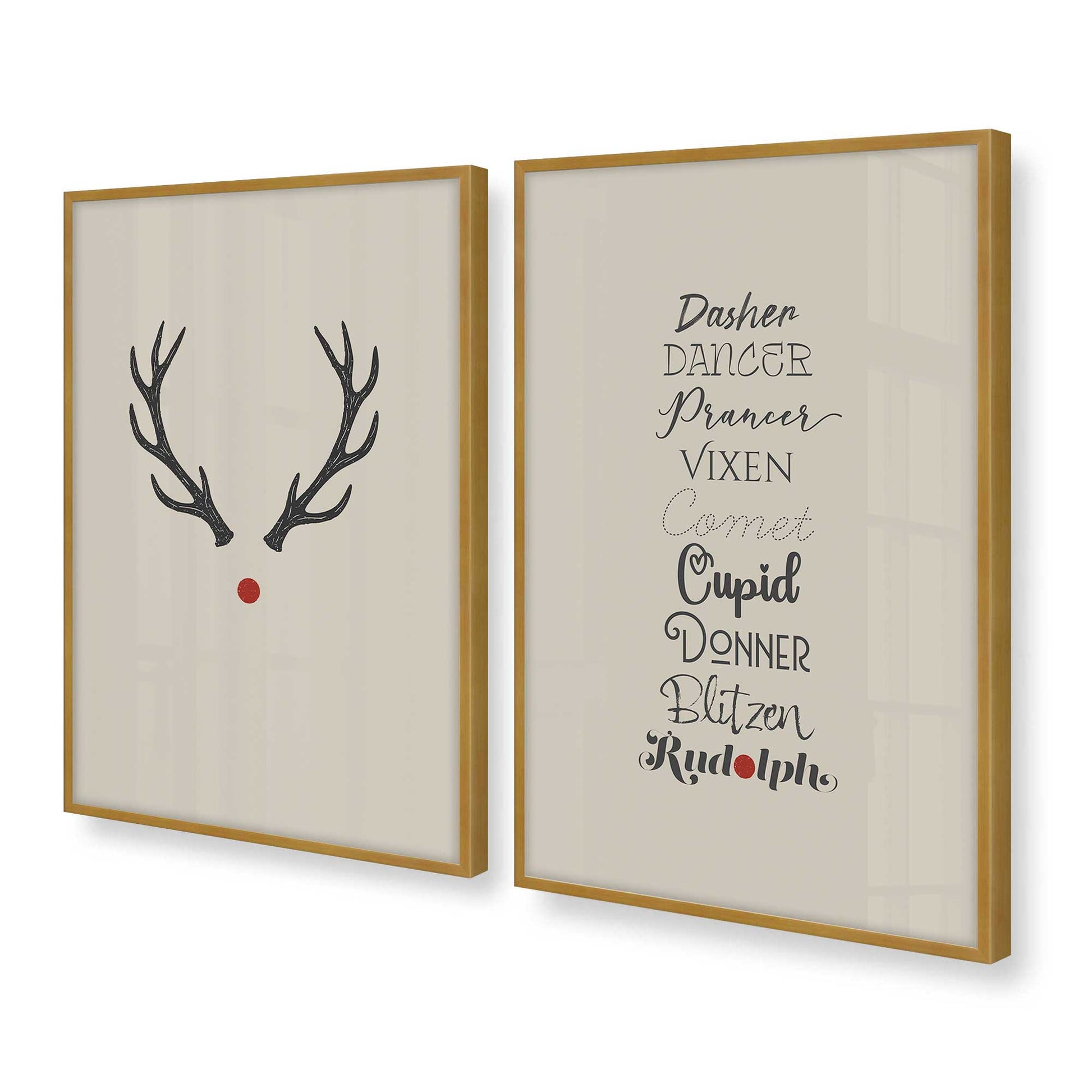 [Color:Polished Gold], Picture of art in a Polished Gold frame at an angle