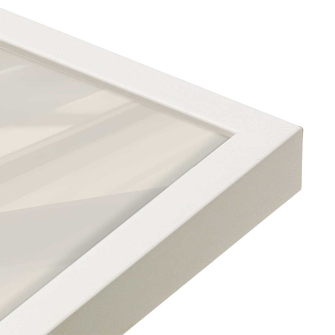 [Color:Opaque White], Picture of art in a Opaque White frame of the corner
