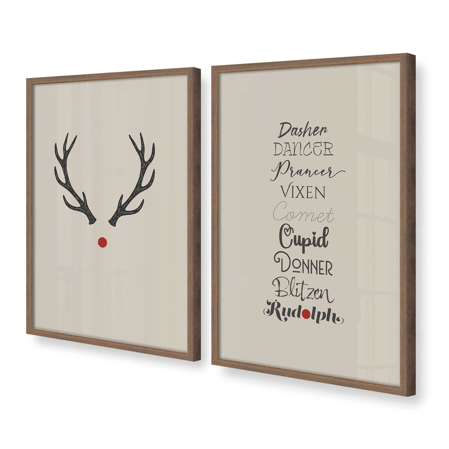 [Color:Walnut], Picture of art in a Walnut frame at an angle