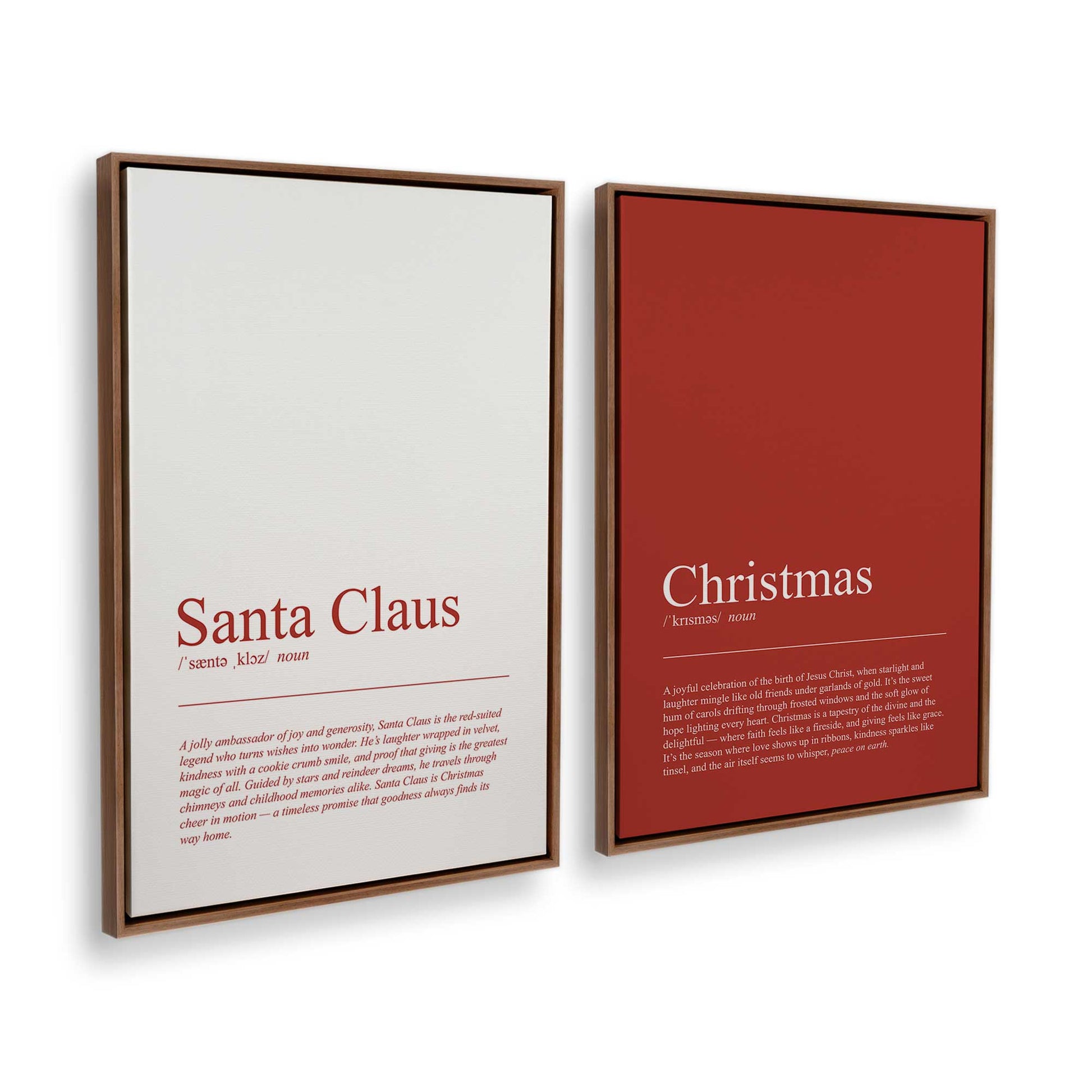 [Color:Walnut], Picture of art in a Walnut frame at an angle