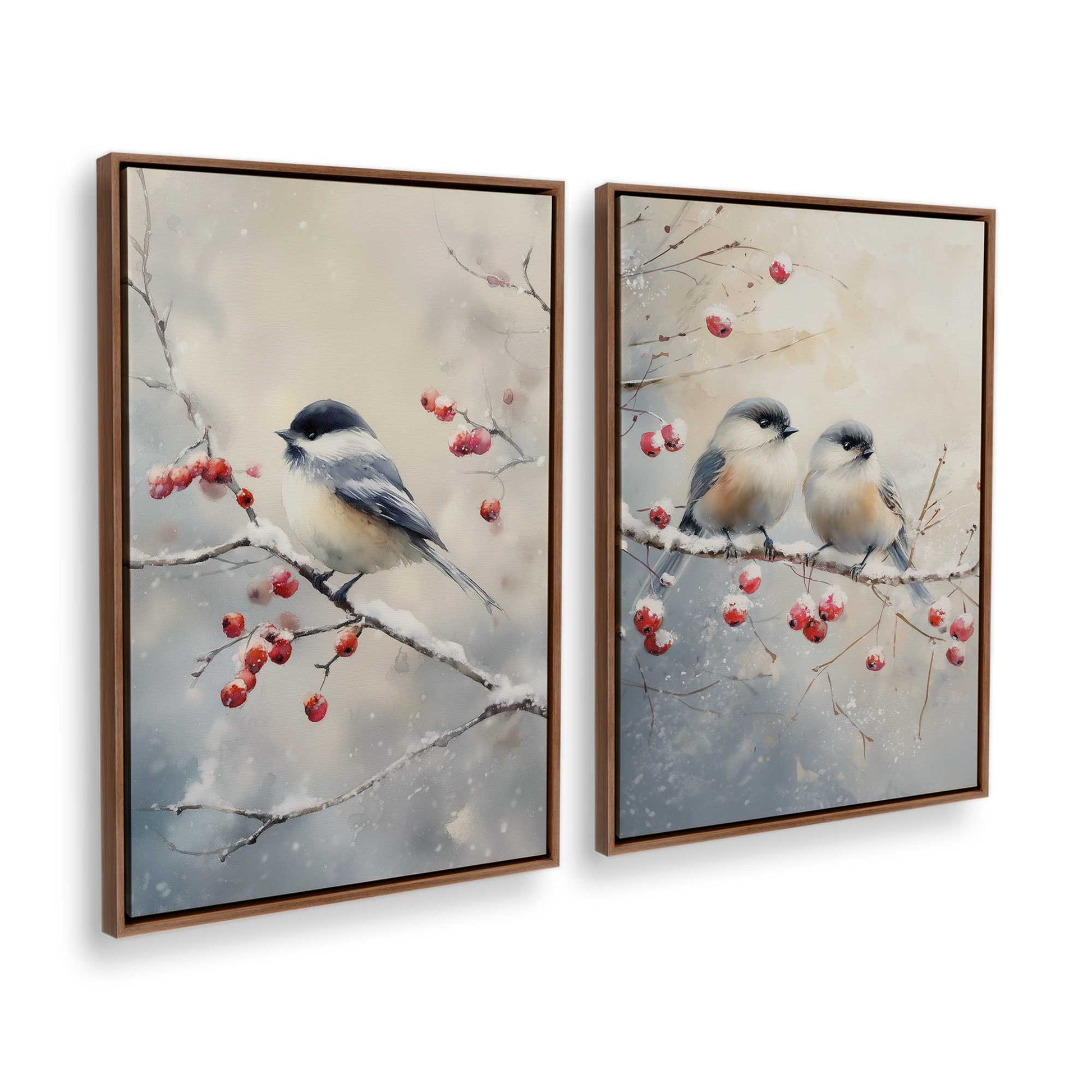 [Color:Walnut], Picture of art in a Walnut frame at an angle