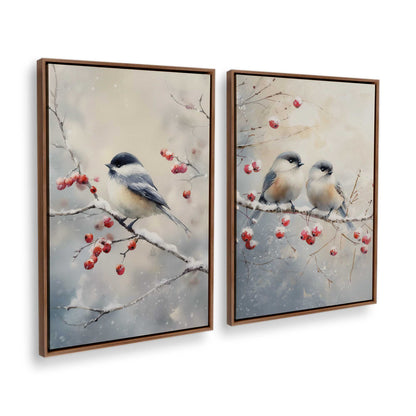 [Color:Walnut], Picture of art in a Walnut frame at an angle