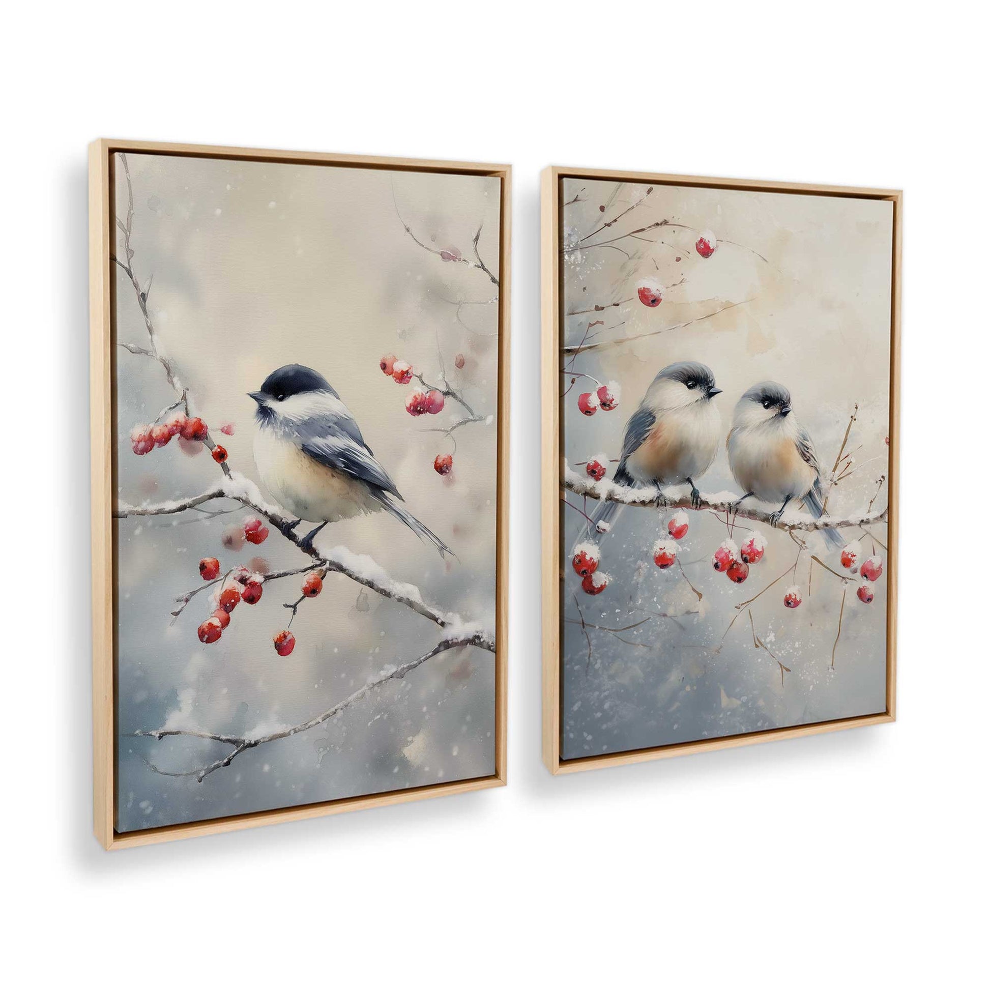 [Color:American Maple], Picture of art in a American Maple frame at an angle