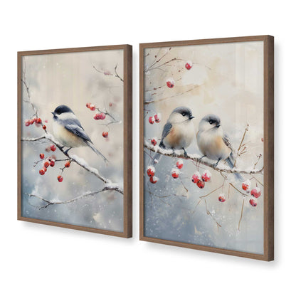 [Color:Walnut], Picture of art in a Walnut frame at an angle