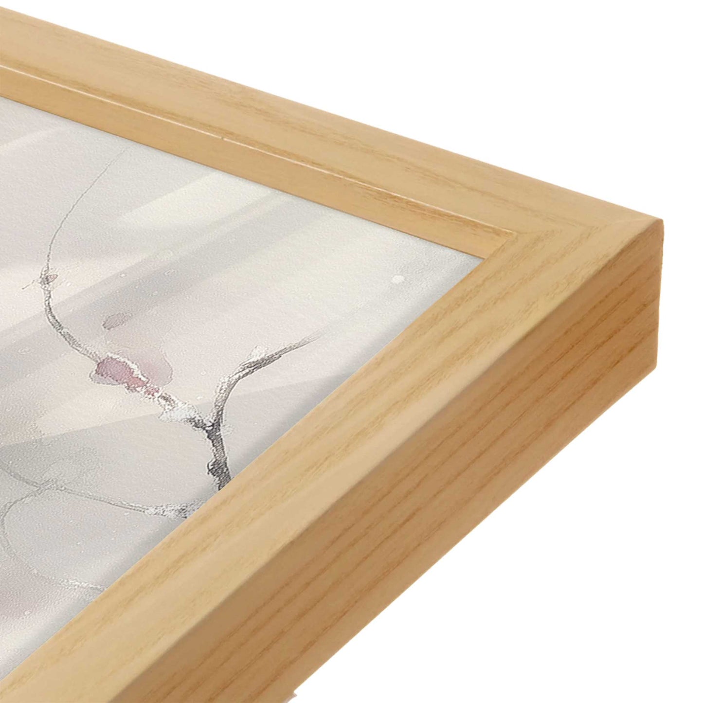 [Color:American Maple], Picture of art in a American Maple frame of the corner