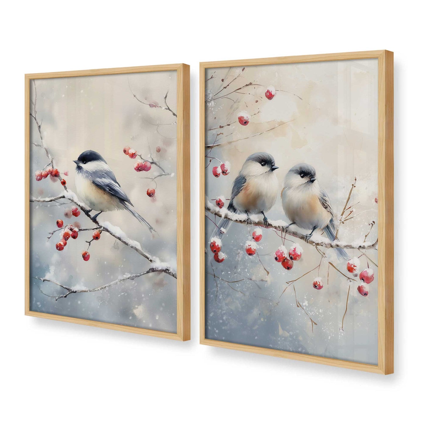 [Color:American Maple], Picture of art in a American Maple frame at an angle