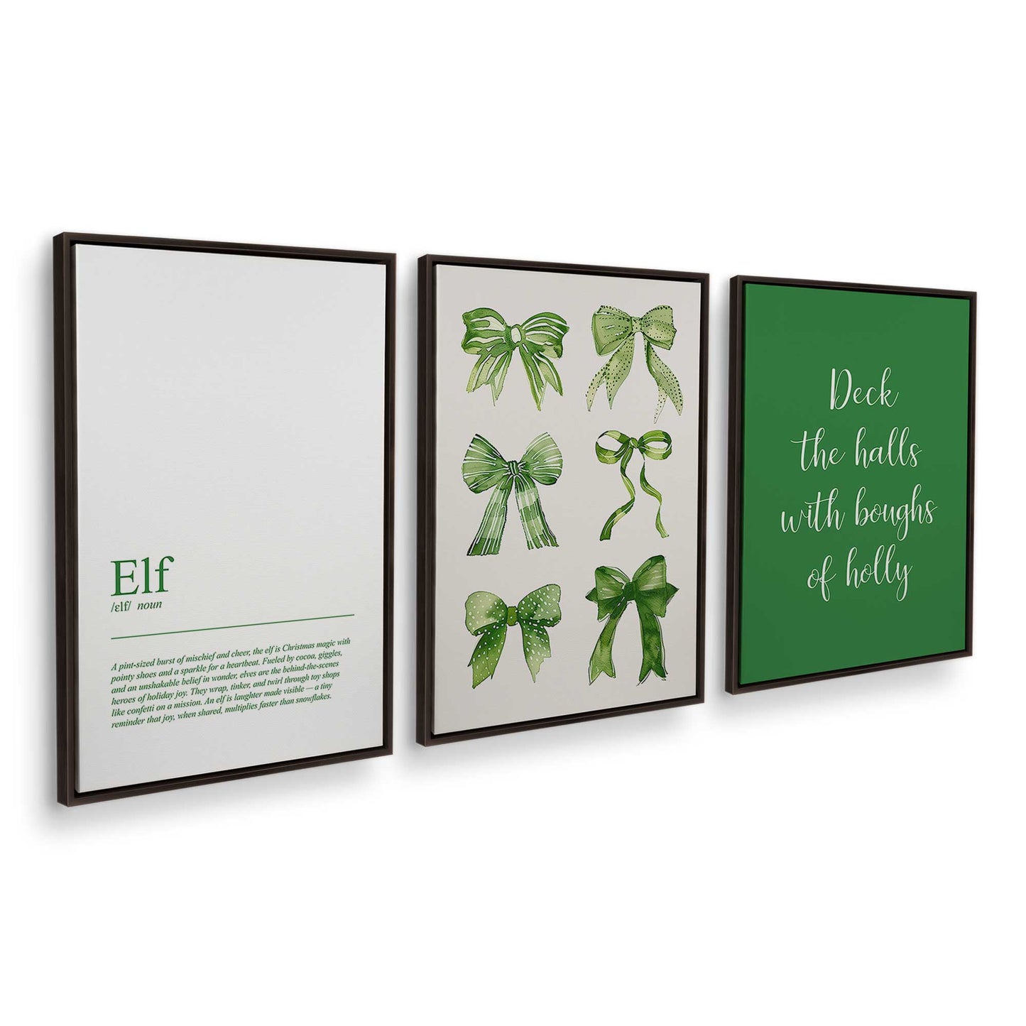 [Color:Espresso], Picture of art in an Espresso frame at an angle