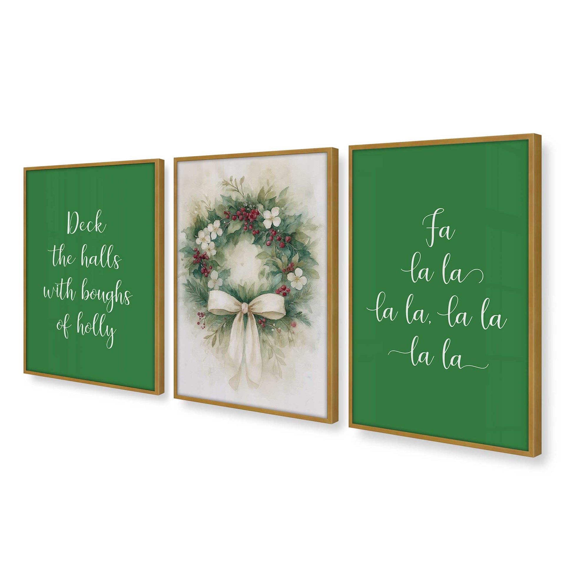 [Color:Polished Gold], Picture of art in a Polished Gold frame at an angle