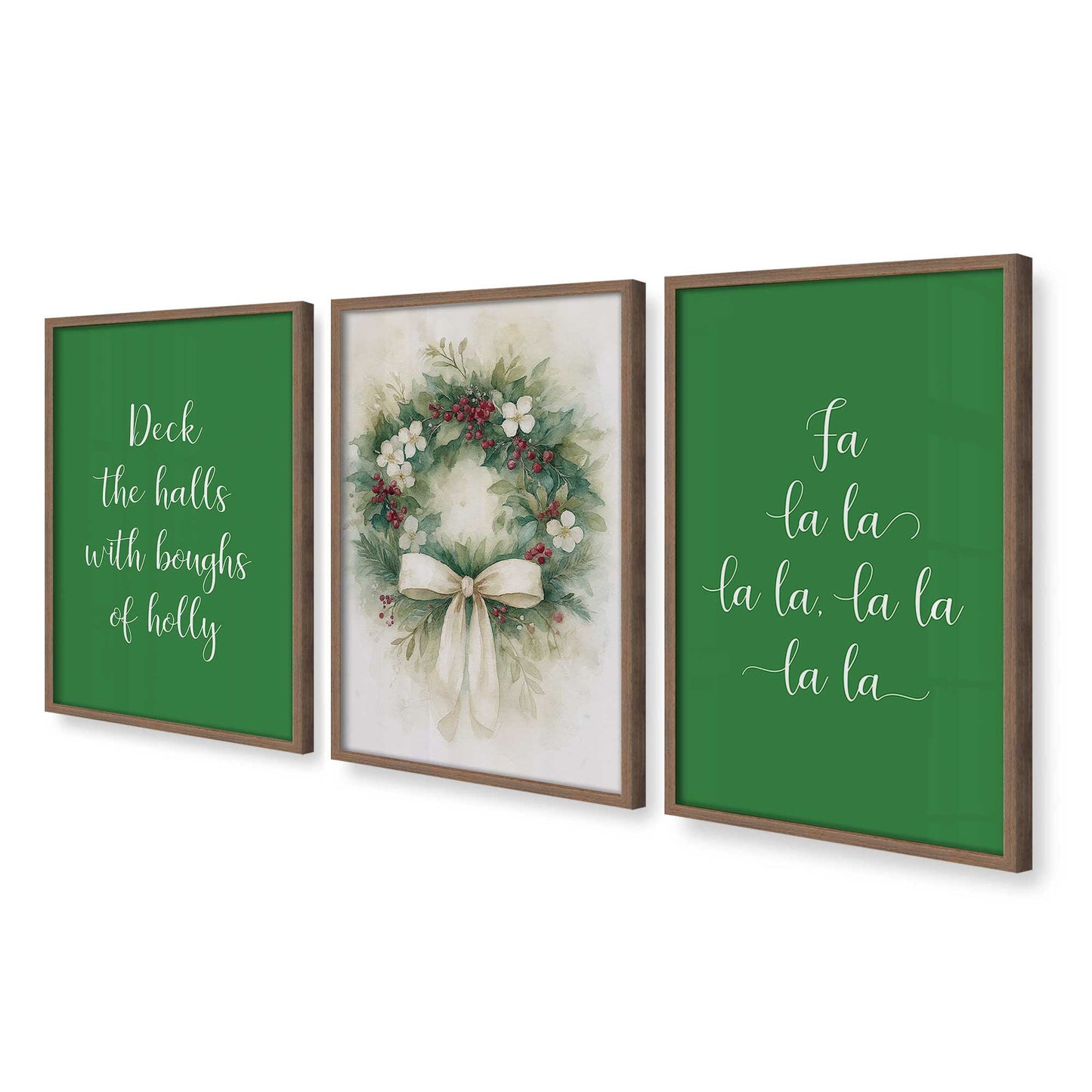 [Color:Walnut], Picture of art in a Walnut frame at an angle