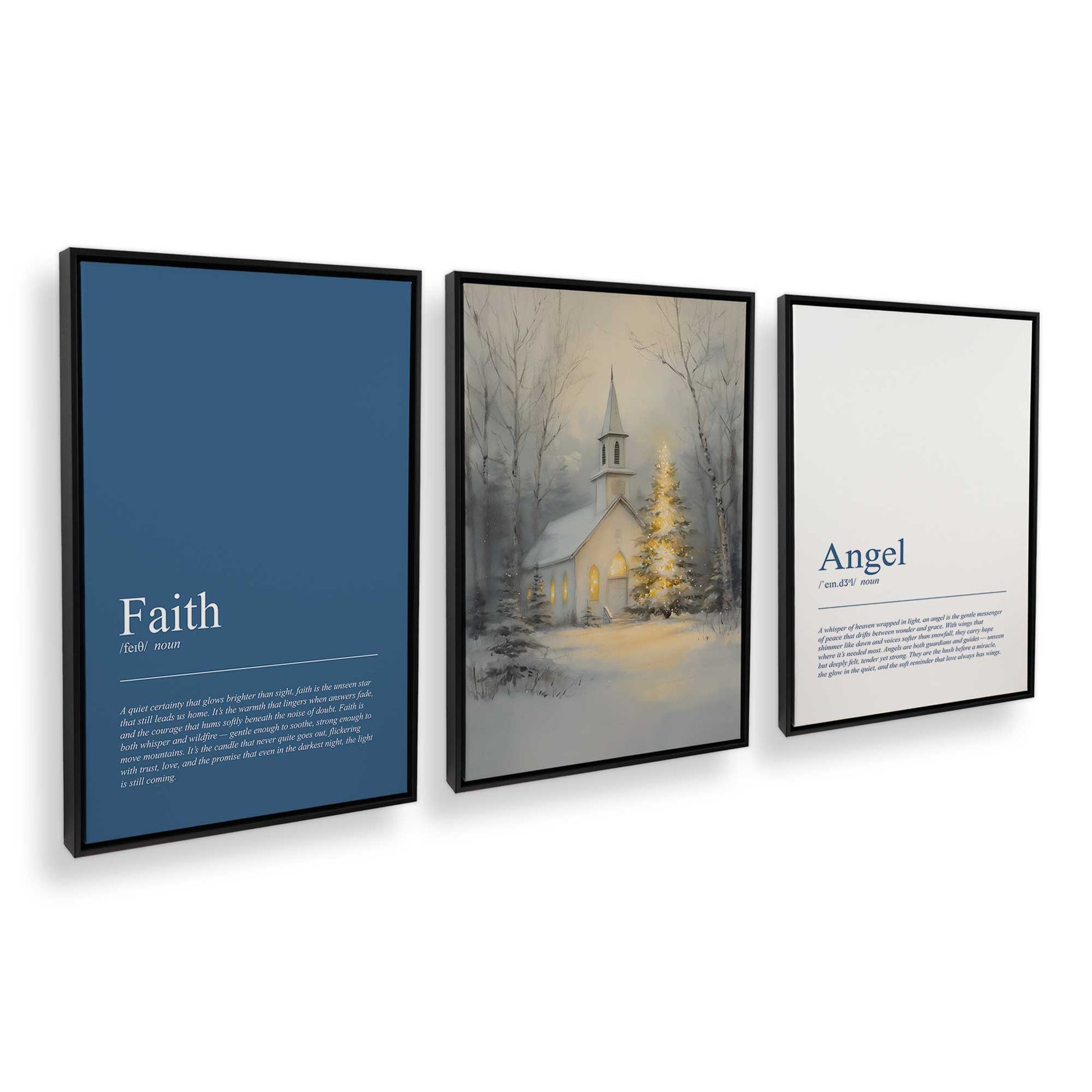 [Color:Satin Black], Picture of art in a Satin Black frame at an angle