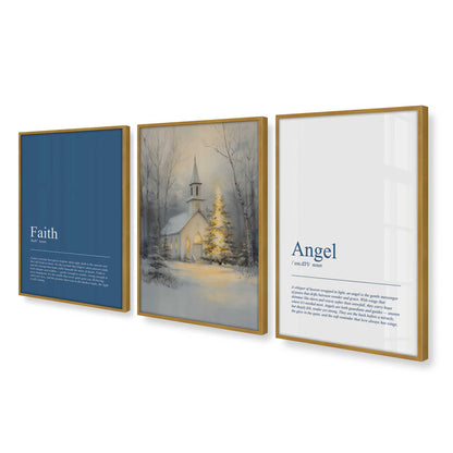 [Color:Polished Gold], Picture of art in a Polished Gold frame at an angle