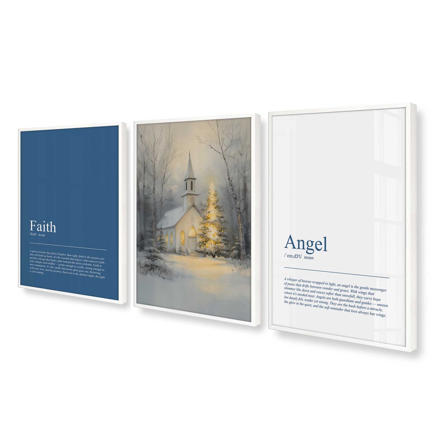 [Color:Opaque White], Picture of art in an Opaque White frame at an angle