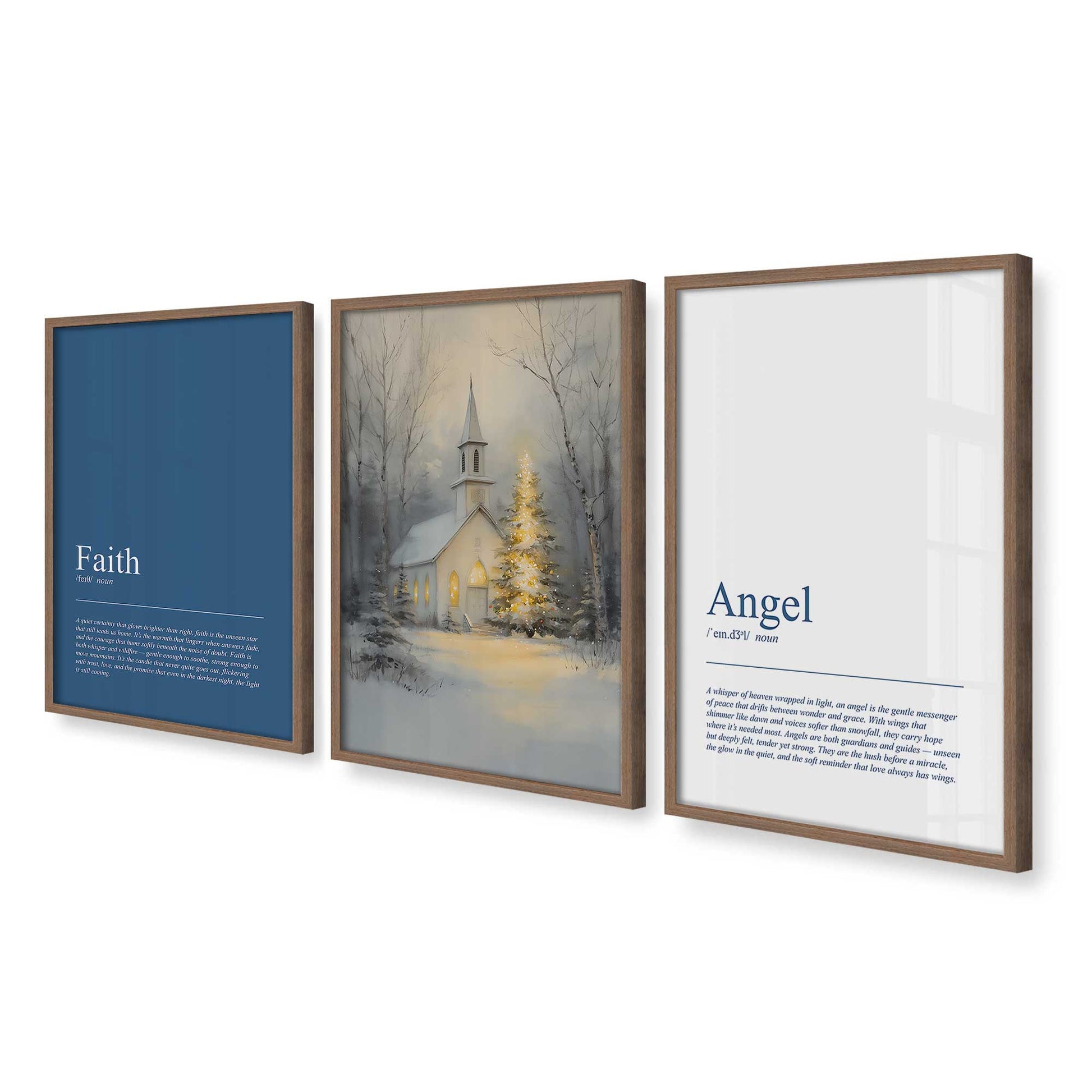 [Color:Walnut], Picture of art in a Walnut frame at an angle