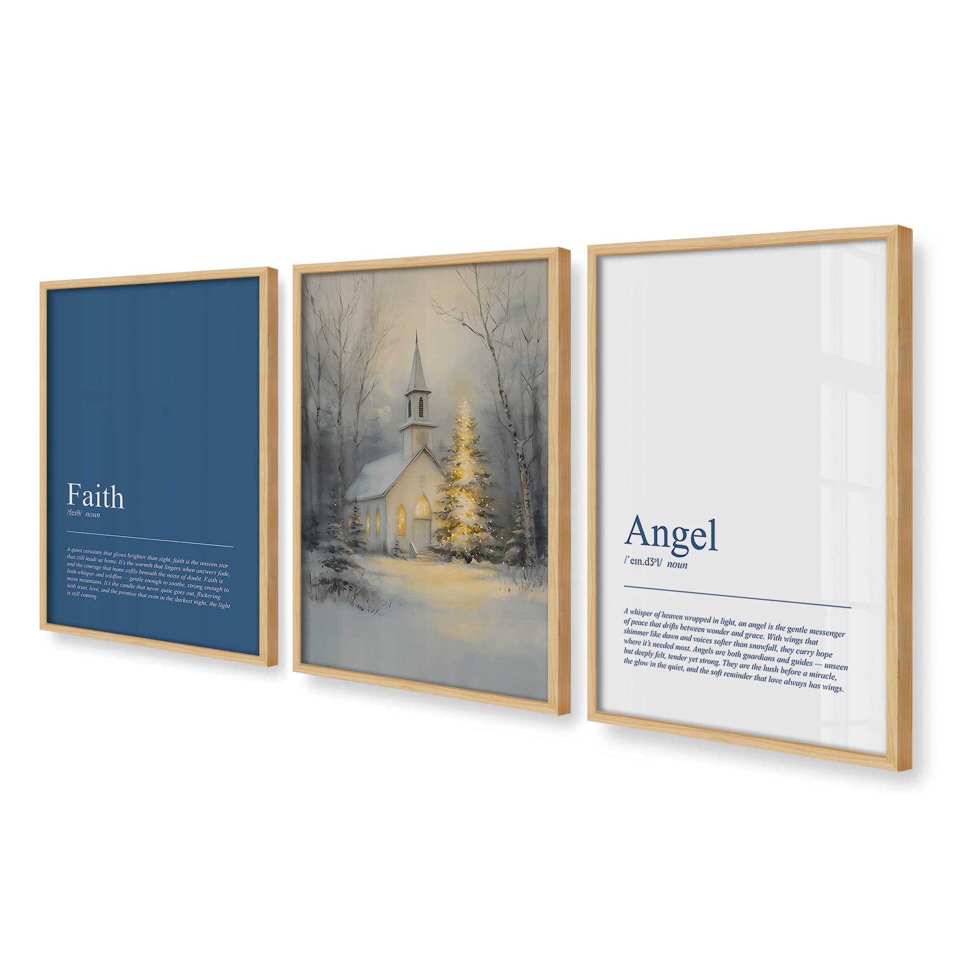 [Color:American Maple], Picture of art in an American Maple frame at an angle