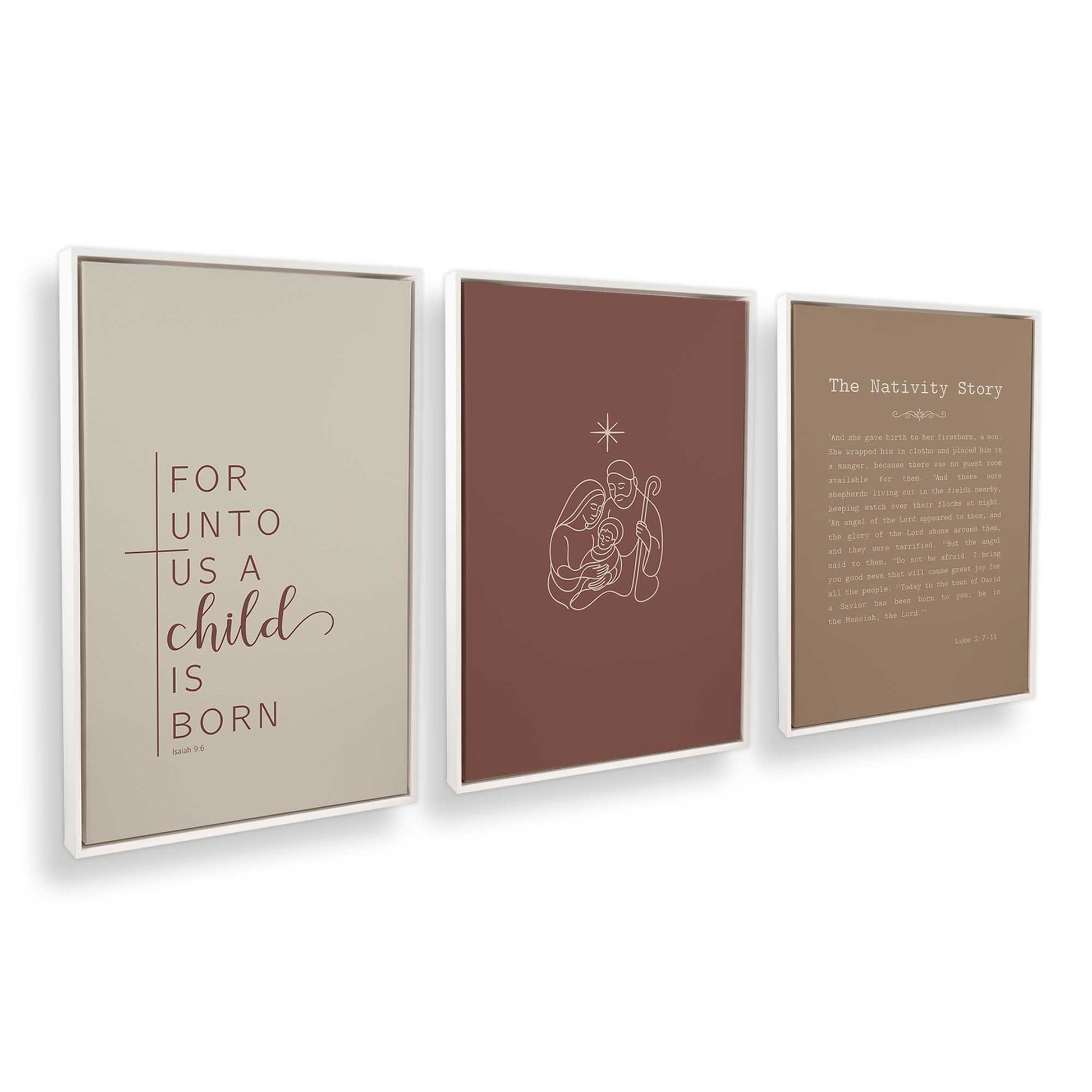 [Color:Opaque White], Picture of art in a White frame at an angle