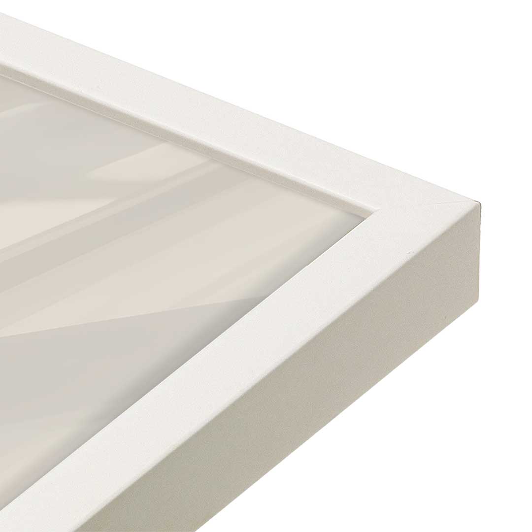 [Color:Opaque White], Picture of art in an Opaque White frame of the corner