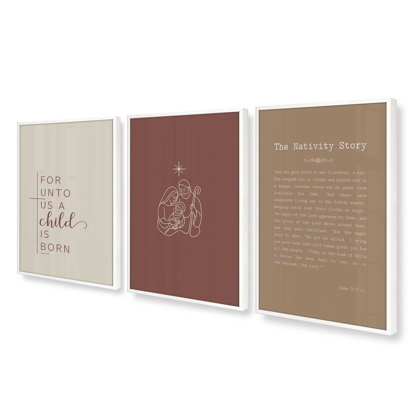 [Color:Opaque White], Picture of art in an Opaque White frame at an angle