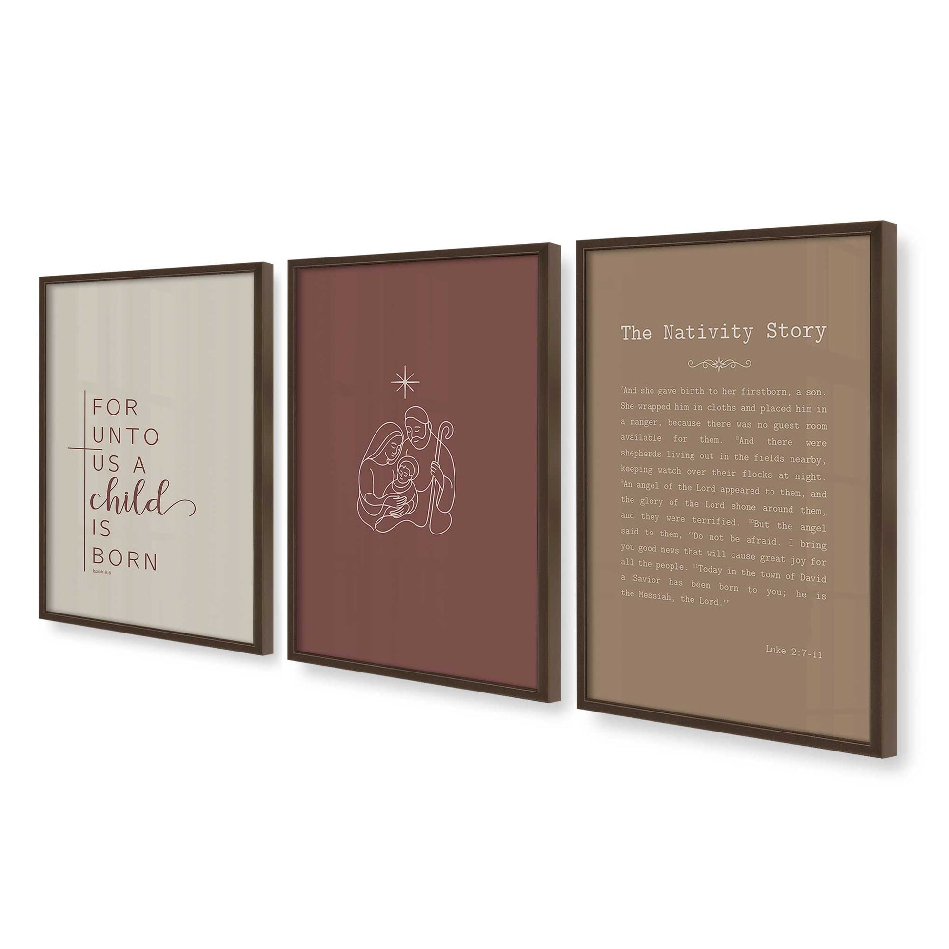 [Color:Belvinder Brown], Picture of art in a Belvinder Brown frame at an angle