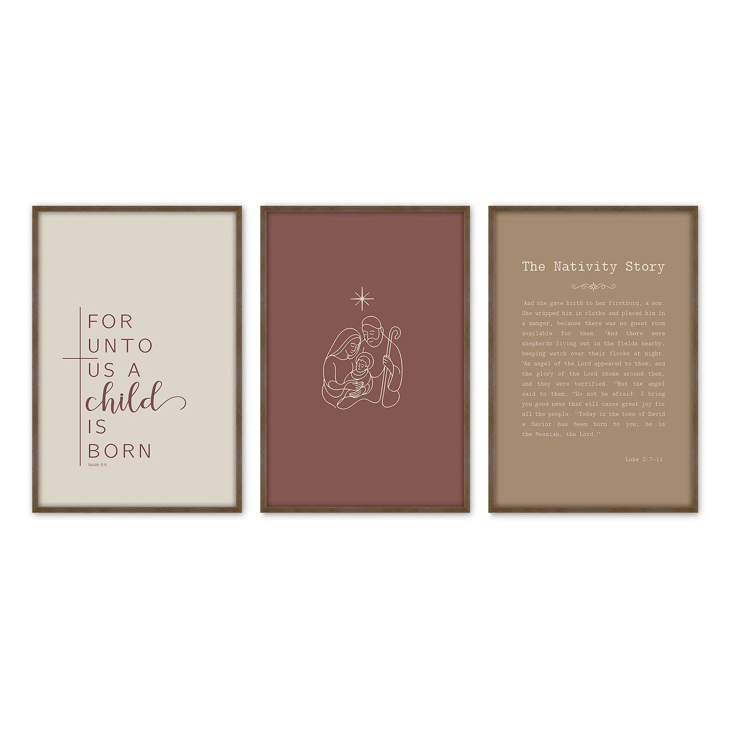 [Color:Walnut], Picture of art in a Walnut frame